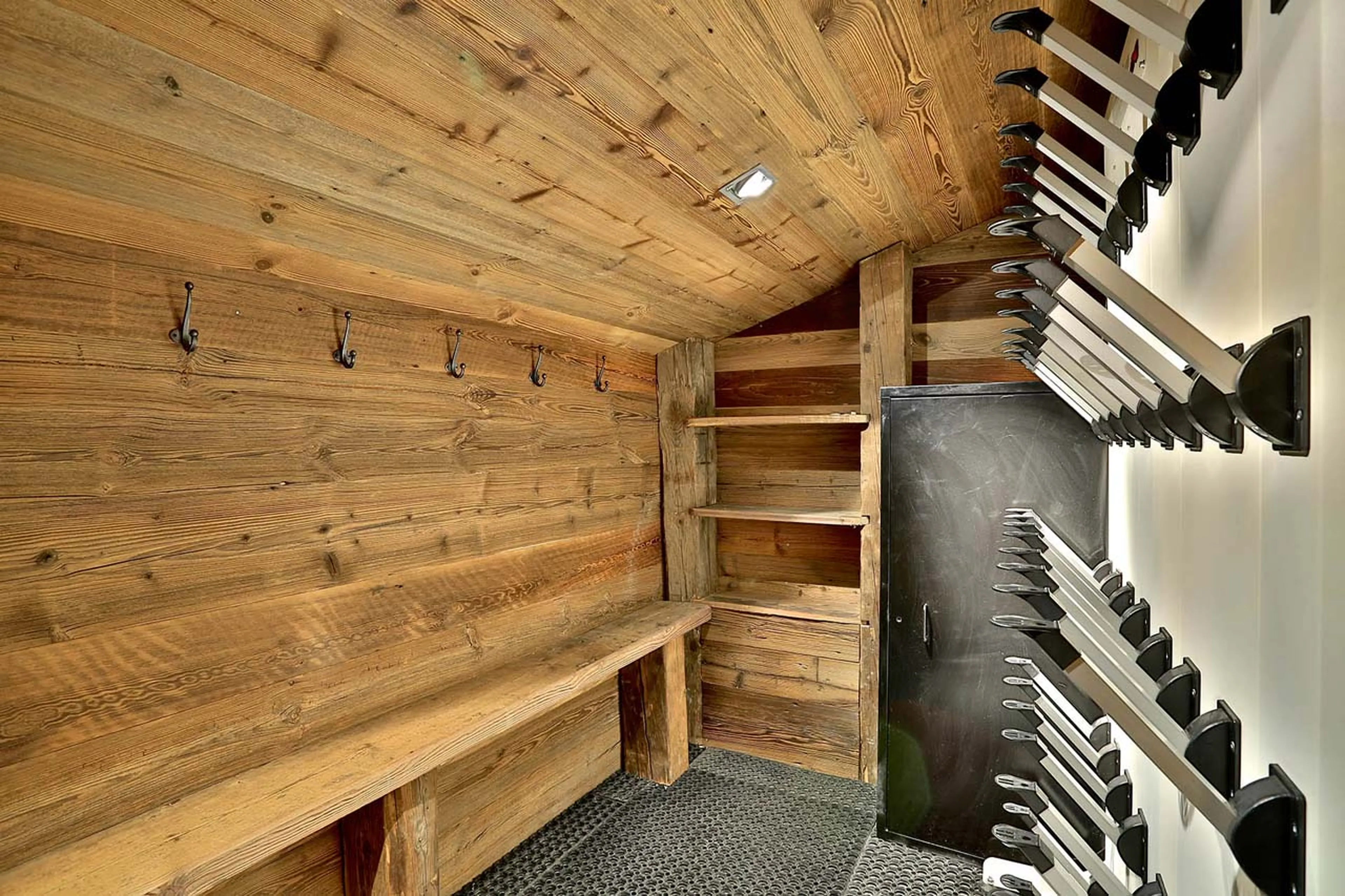 Ski room at Chalet Quezac in Tignes