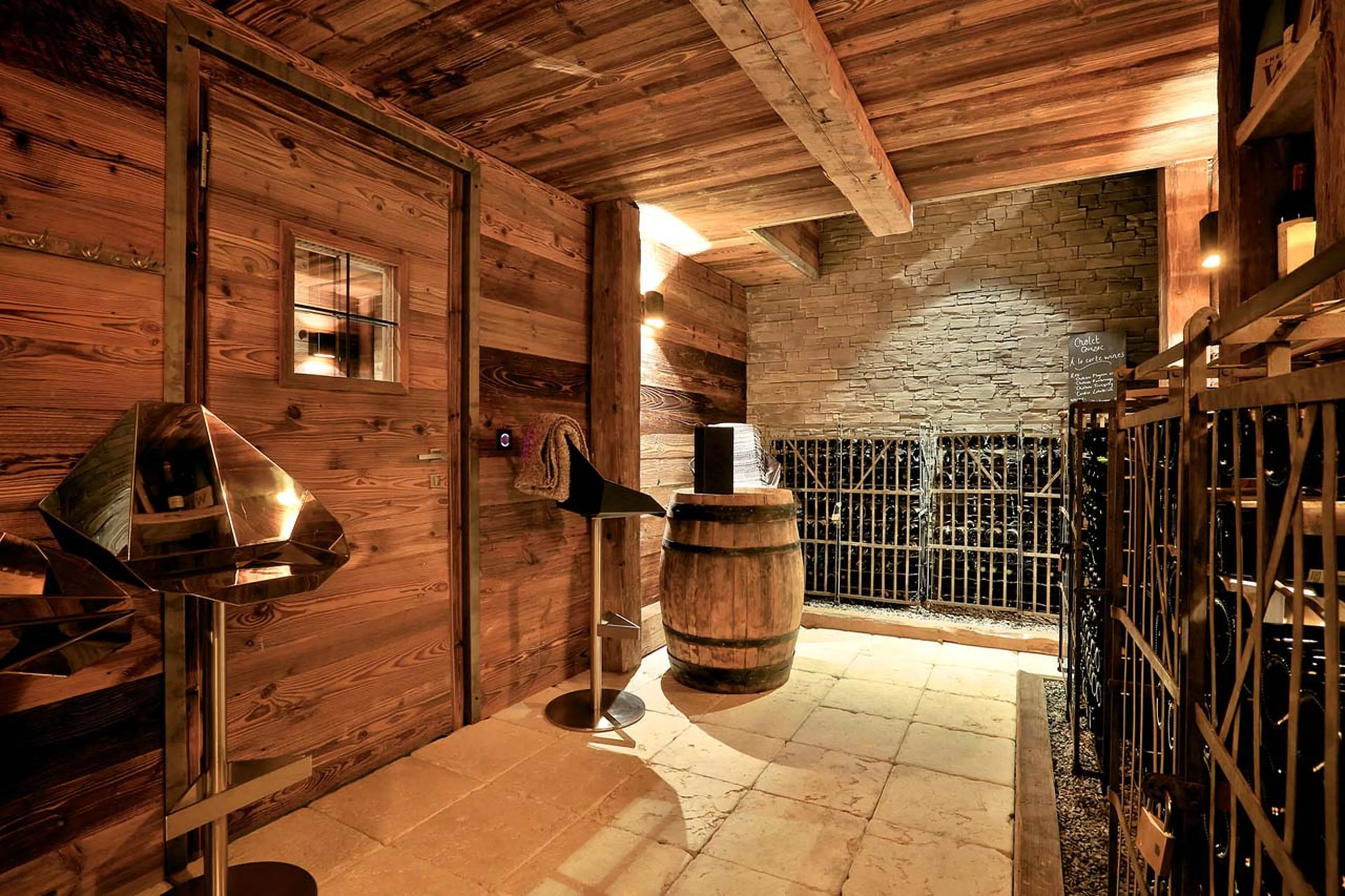 Wine cellar at Chalet Quezac in Tignes