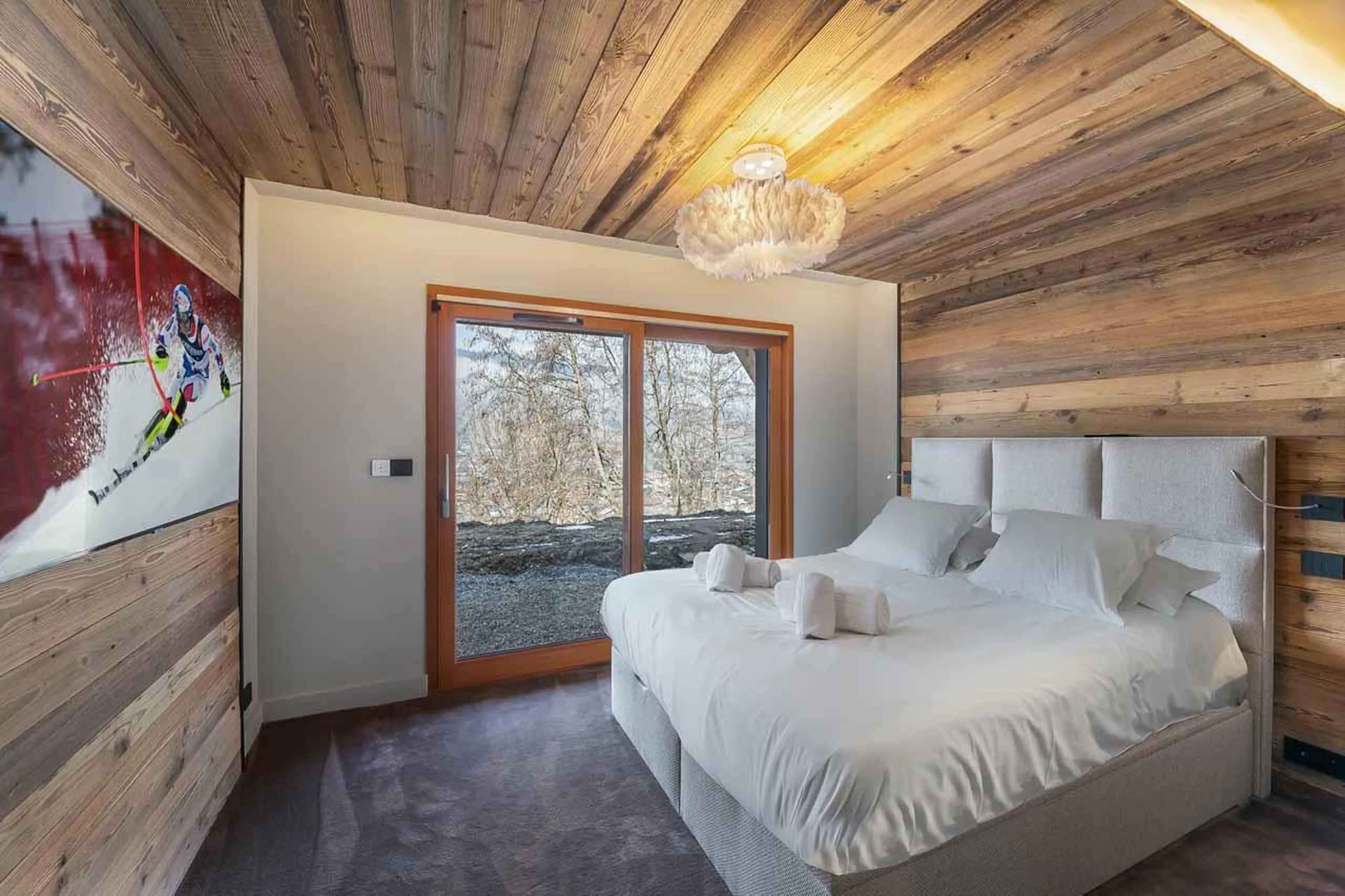 Bedroom three at Chalet R Family in Megeve