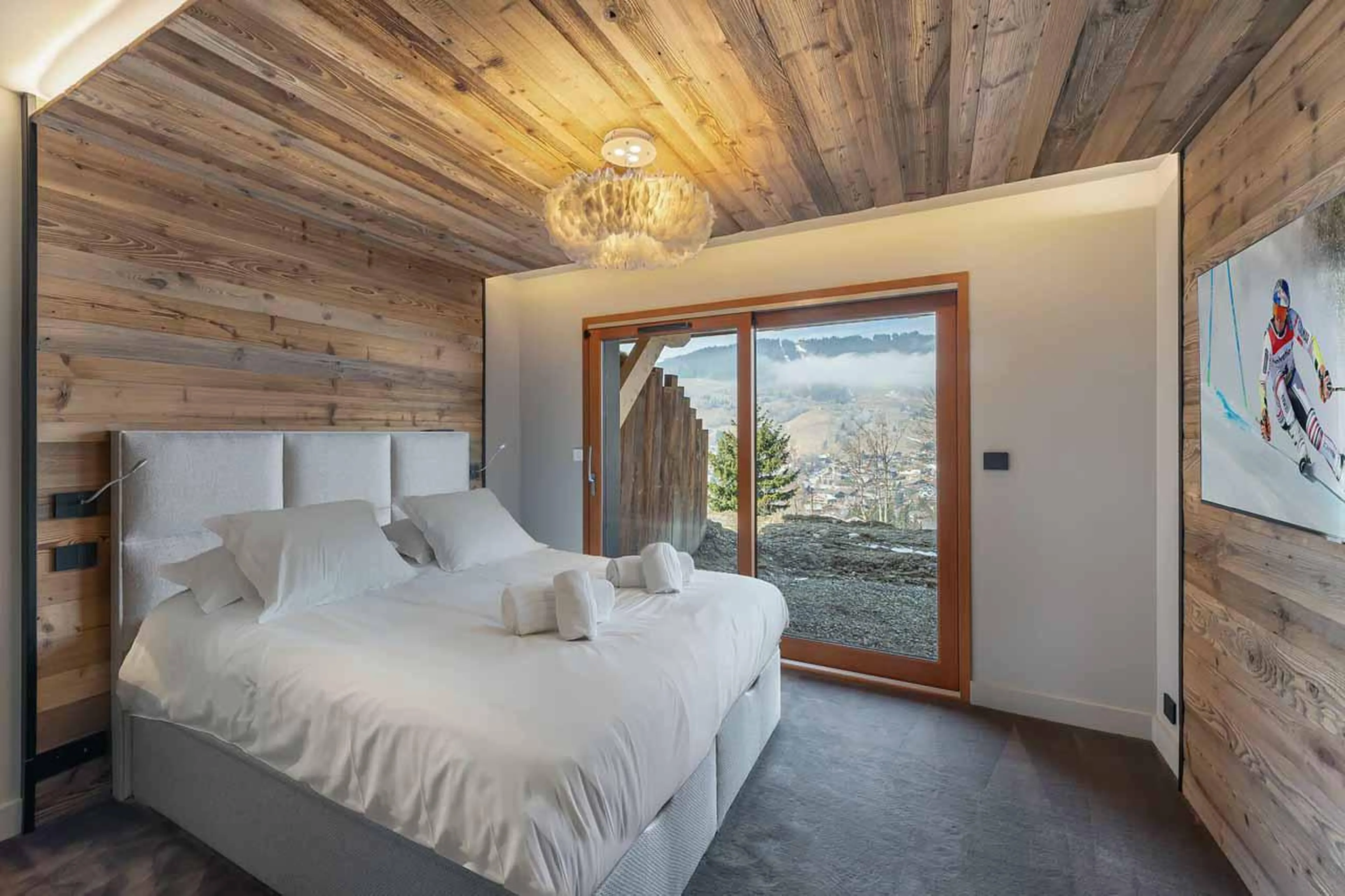 Bedroom four at Chalet R Family in Megeve