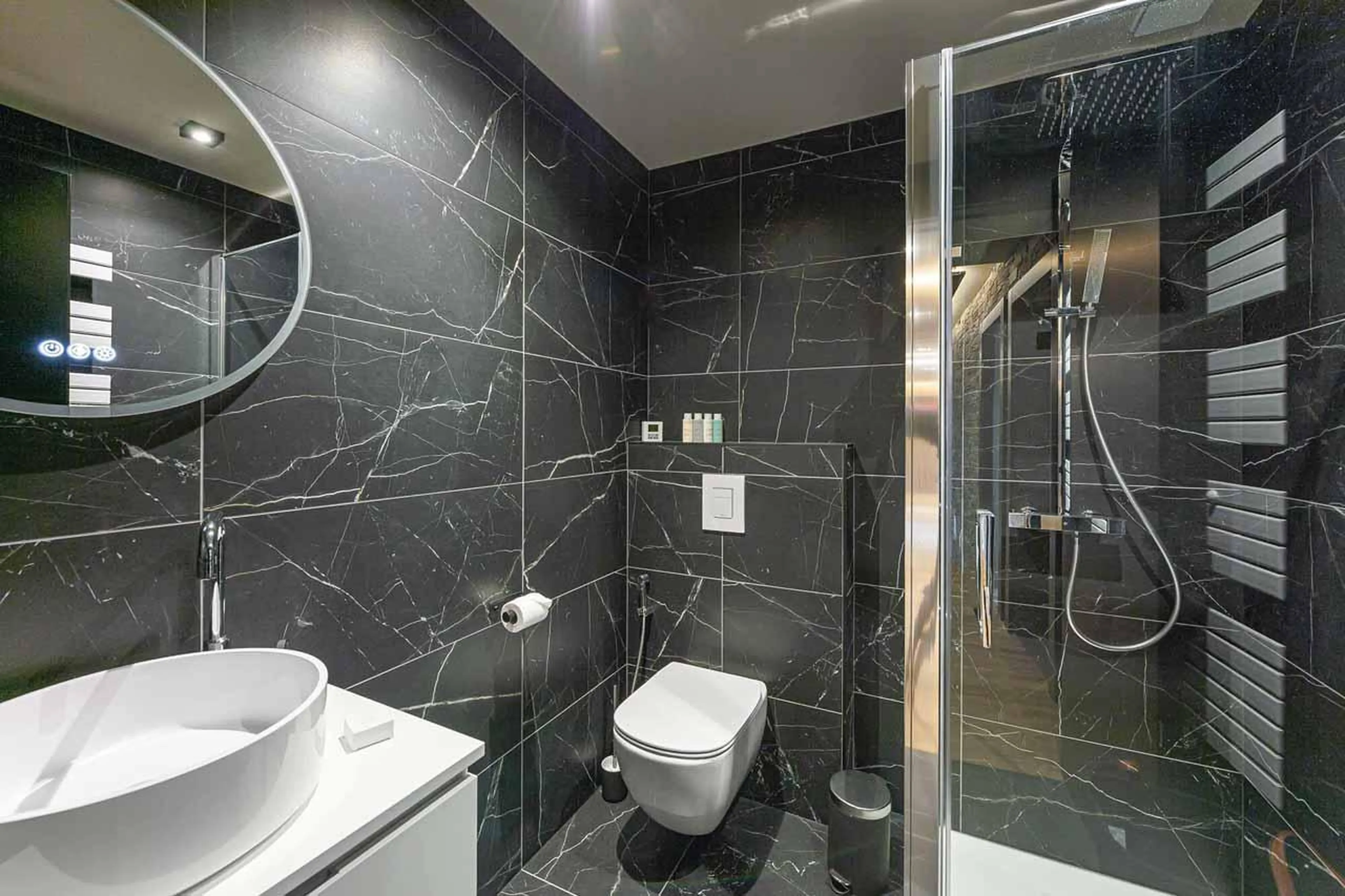 Shower room five at Chalet R Family in Megeve