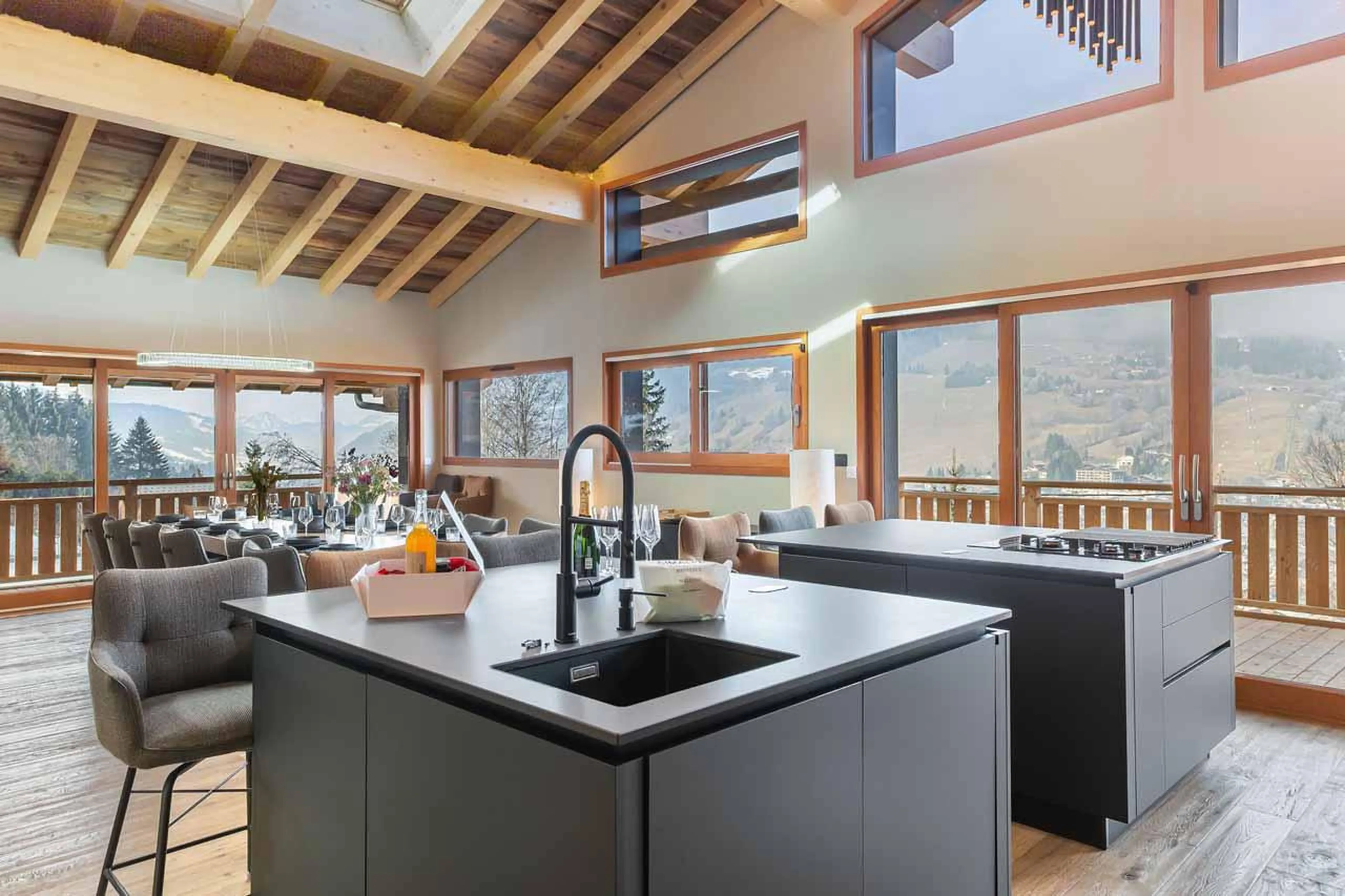 Kitchen at Chalet R Family in Megeve