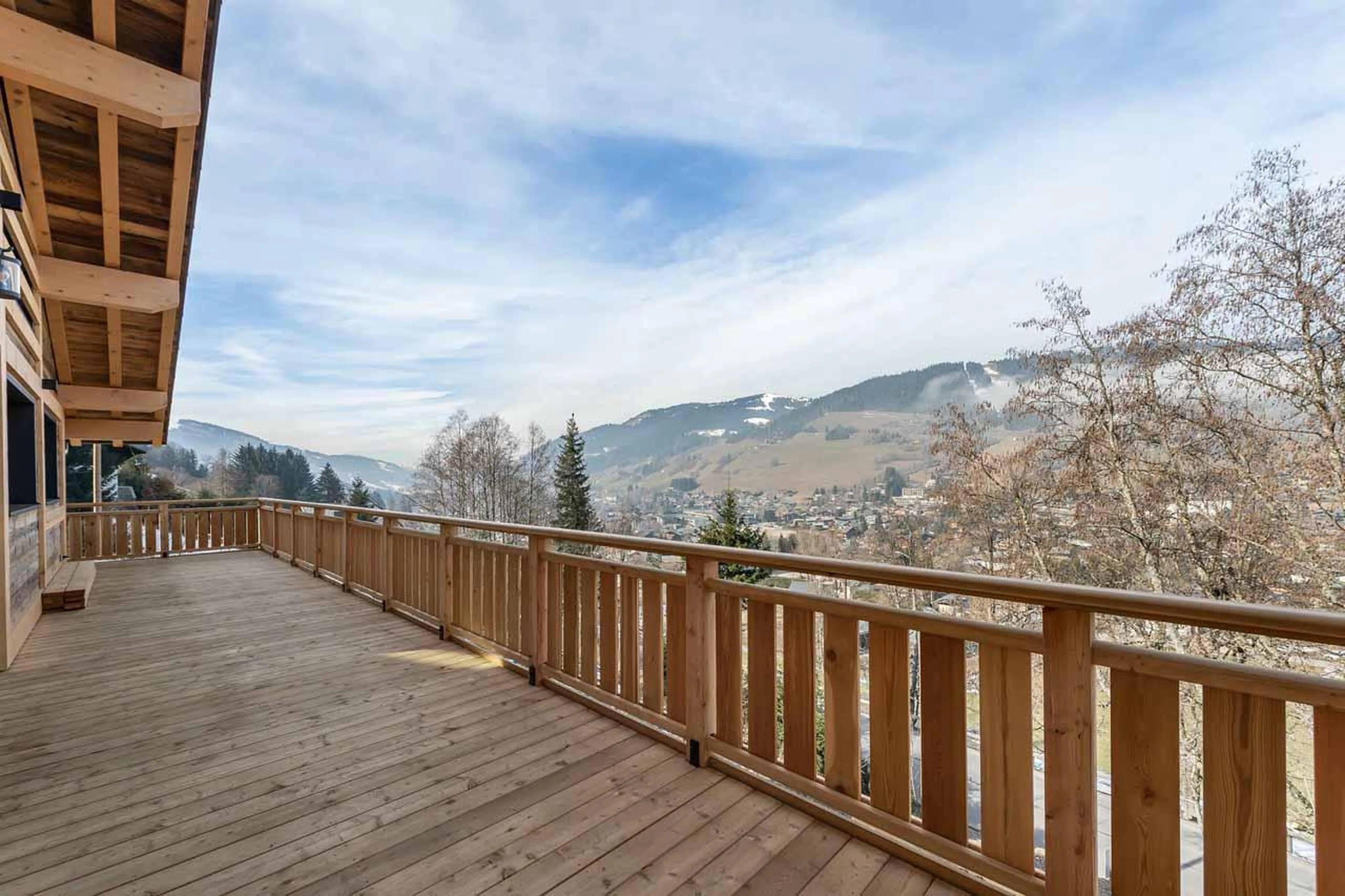 Terrace at Chalet R Family in Megeve