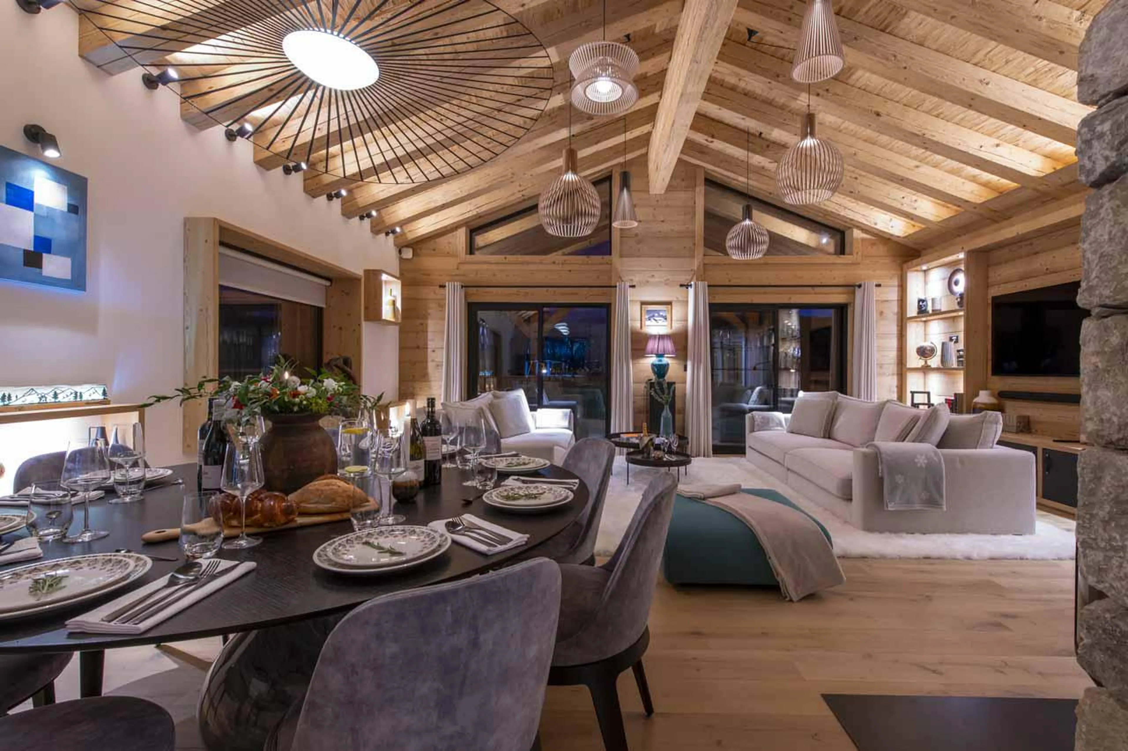Dining area in Chalet Ranch, Verbier