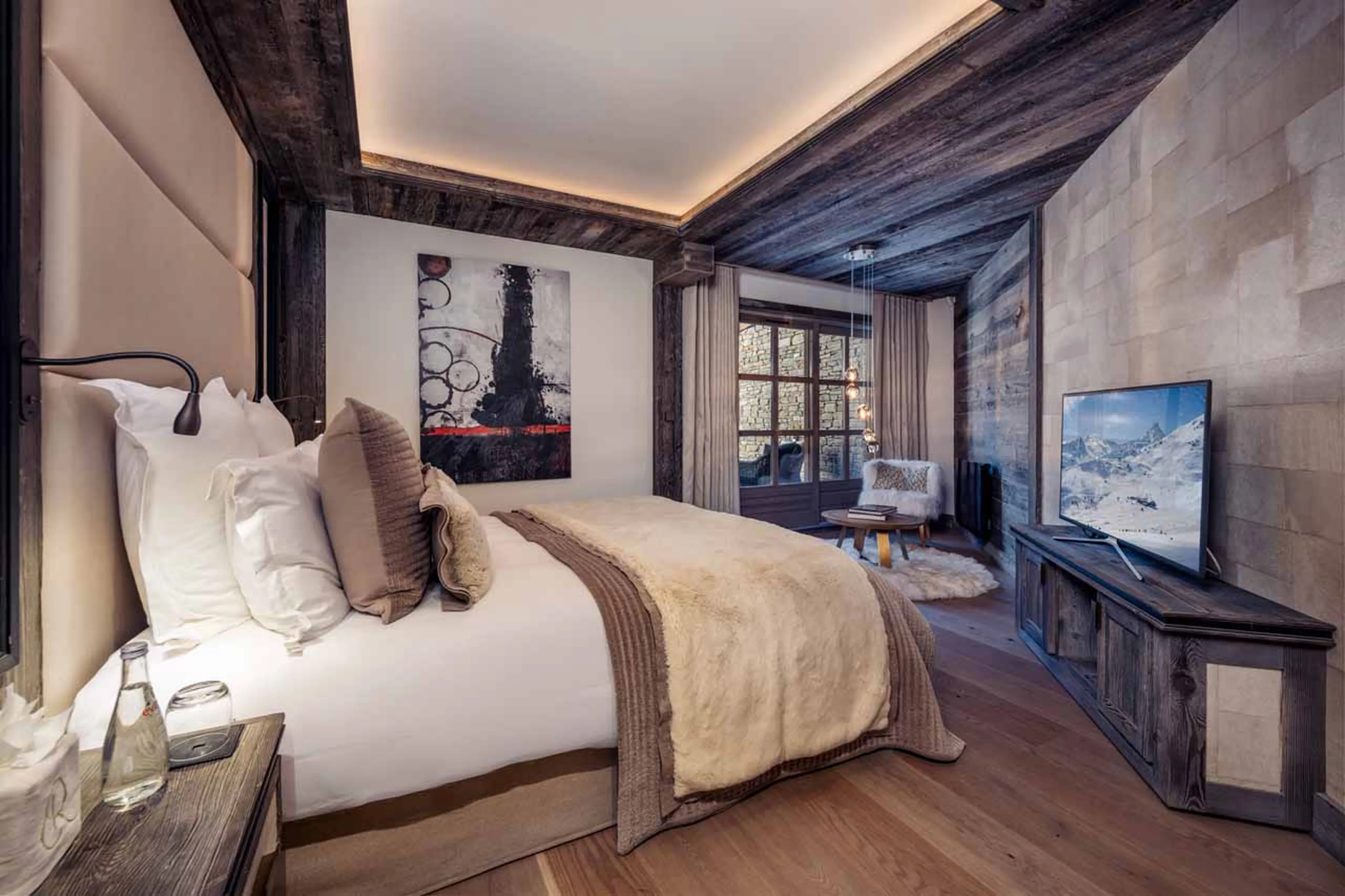 Bedroom five at Chalet Razzie in Courchevel 1850