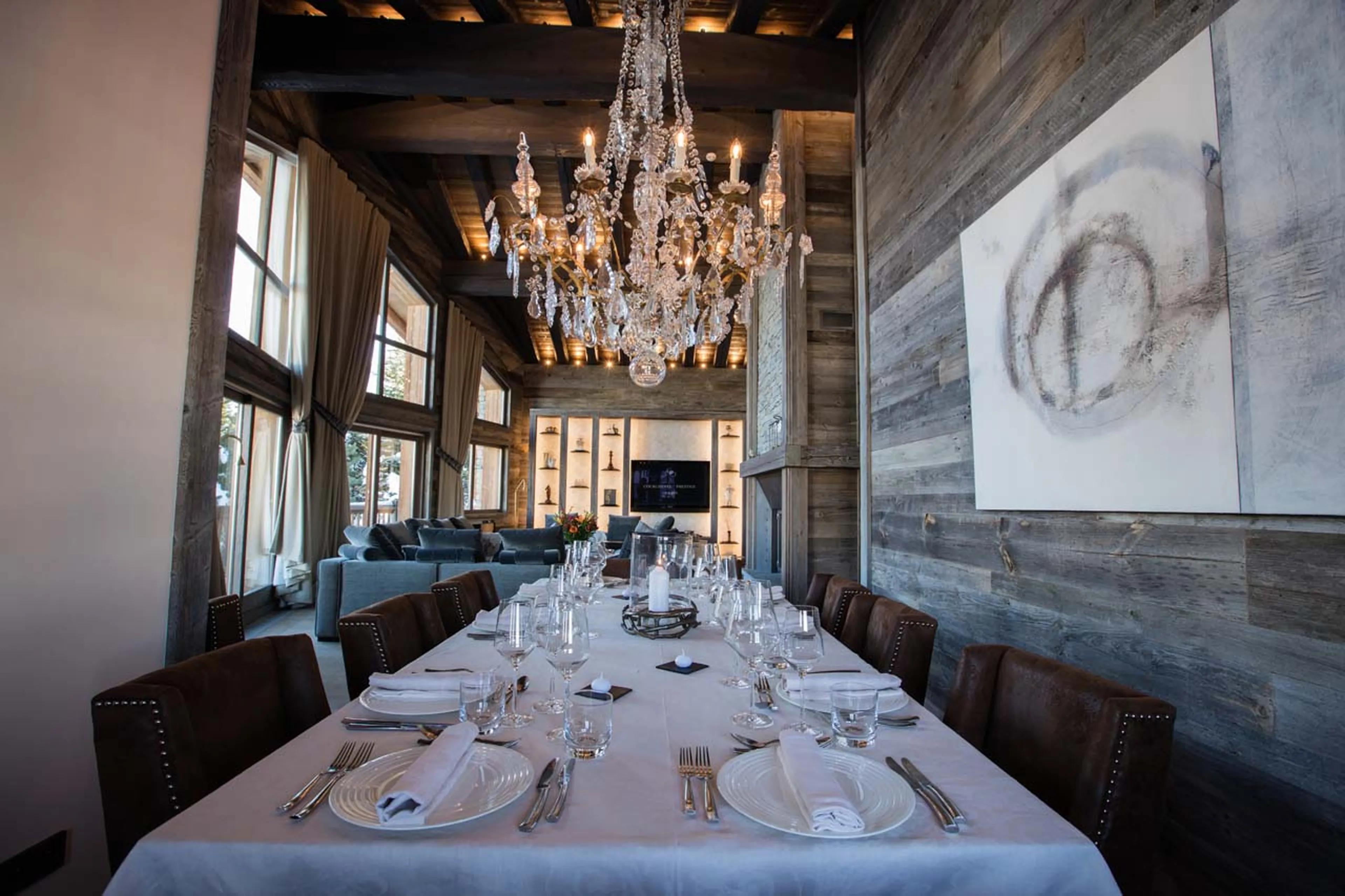 Dining table at Chalet Razzie in Courchevel 1850