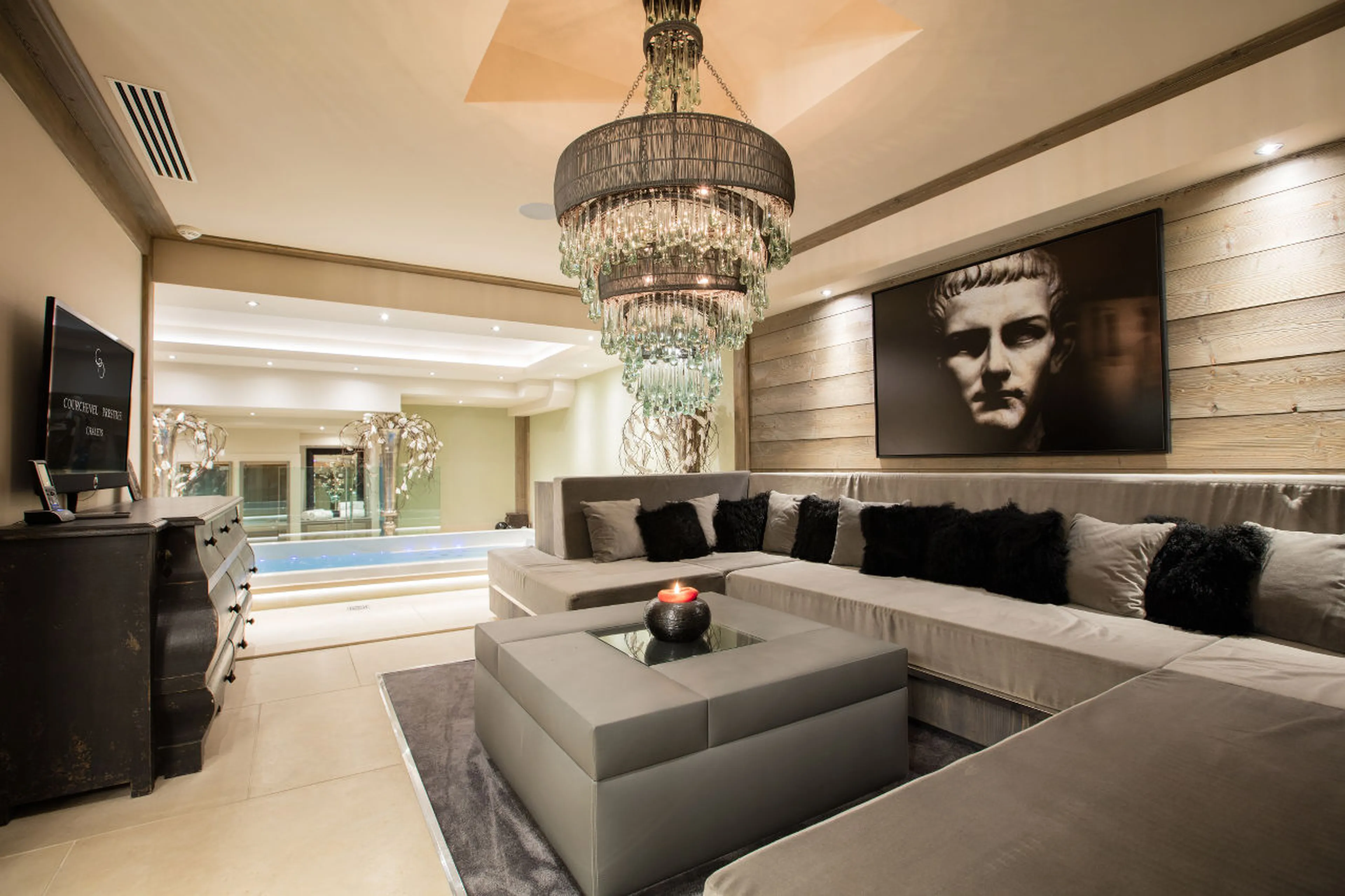 Spa relaxation area at Chalet Razzie in Courchevel 1850