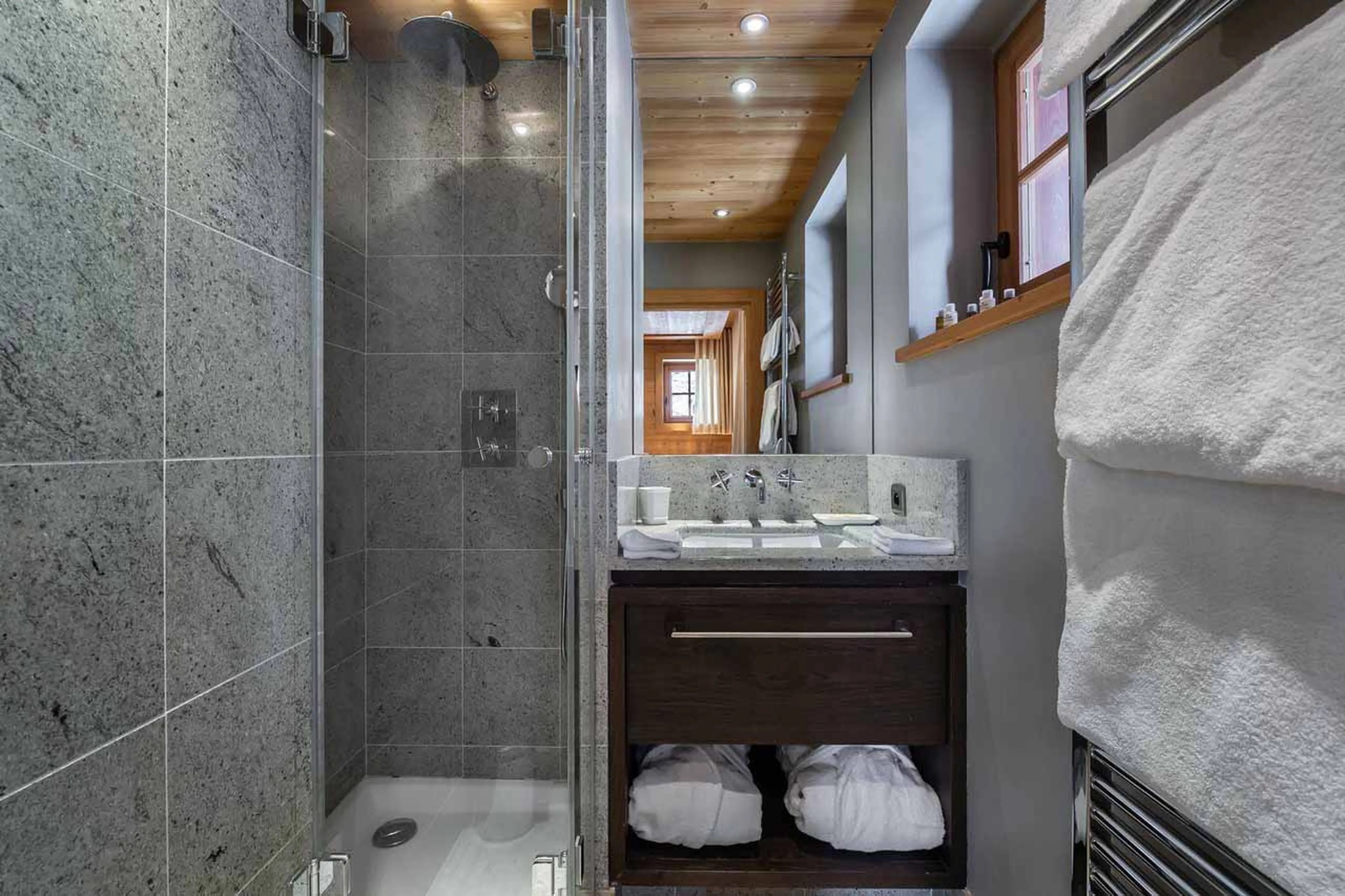bathroom two at  Chalet Reine des Pres in Megeve
