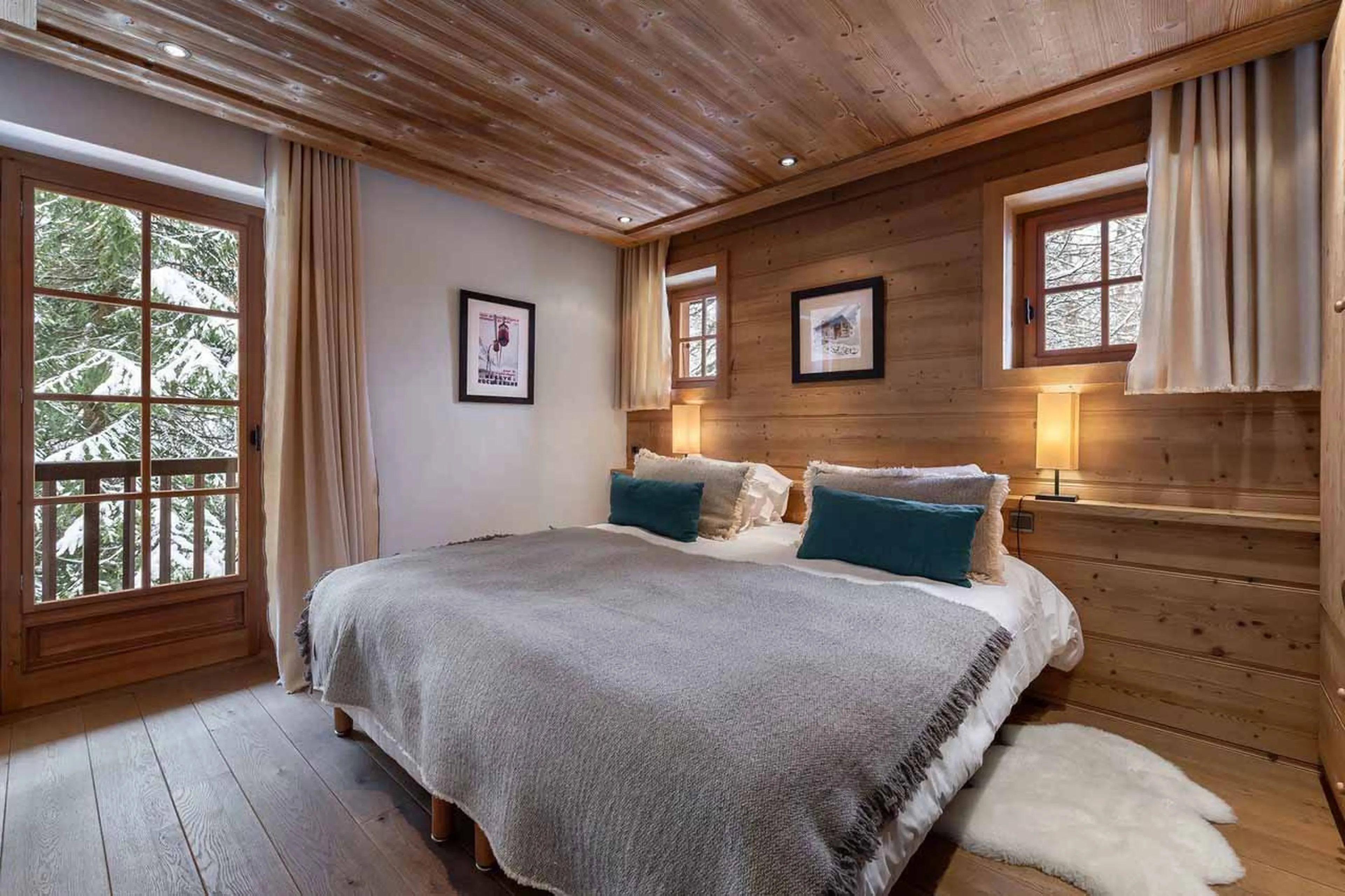 Bedroom two at  Chalet Reine des Pres in Megeve