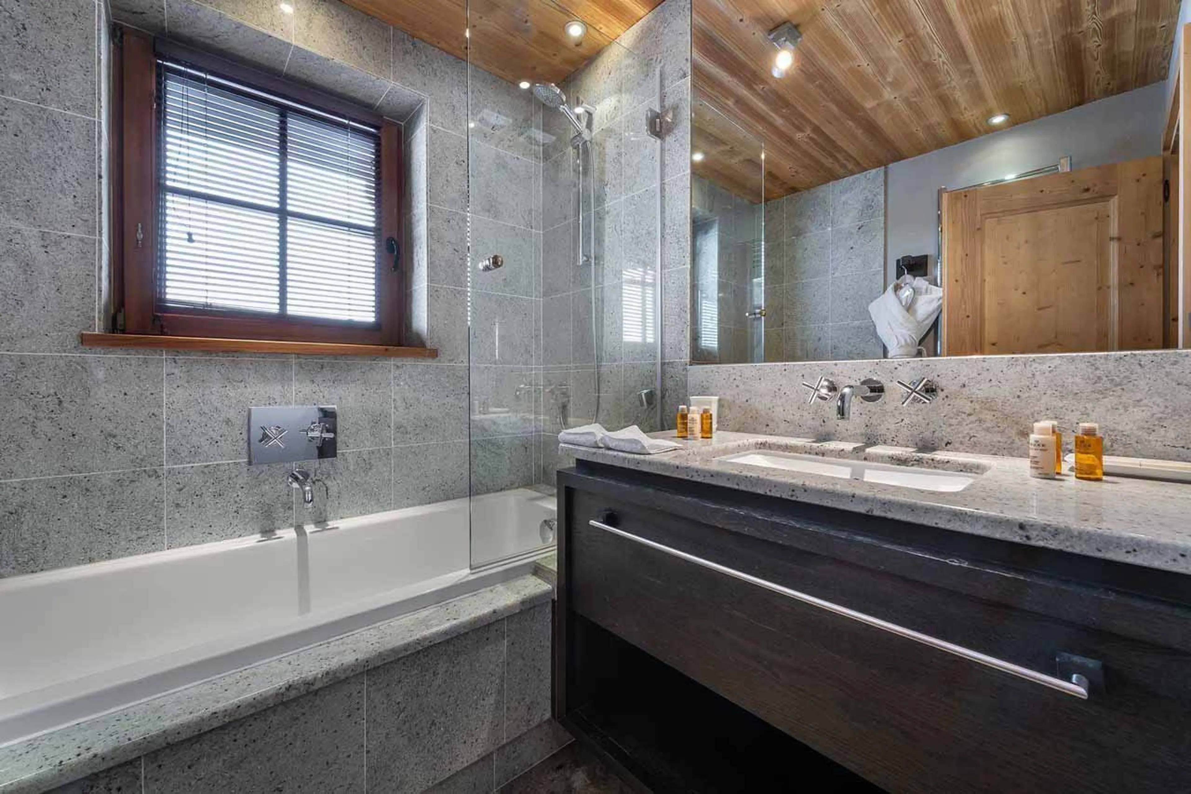 Bathroom three at  Chalet Reine des Pres in Megeve