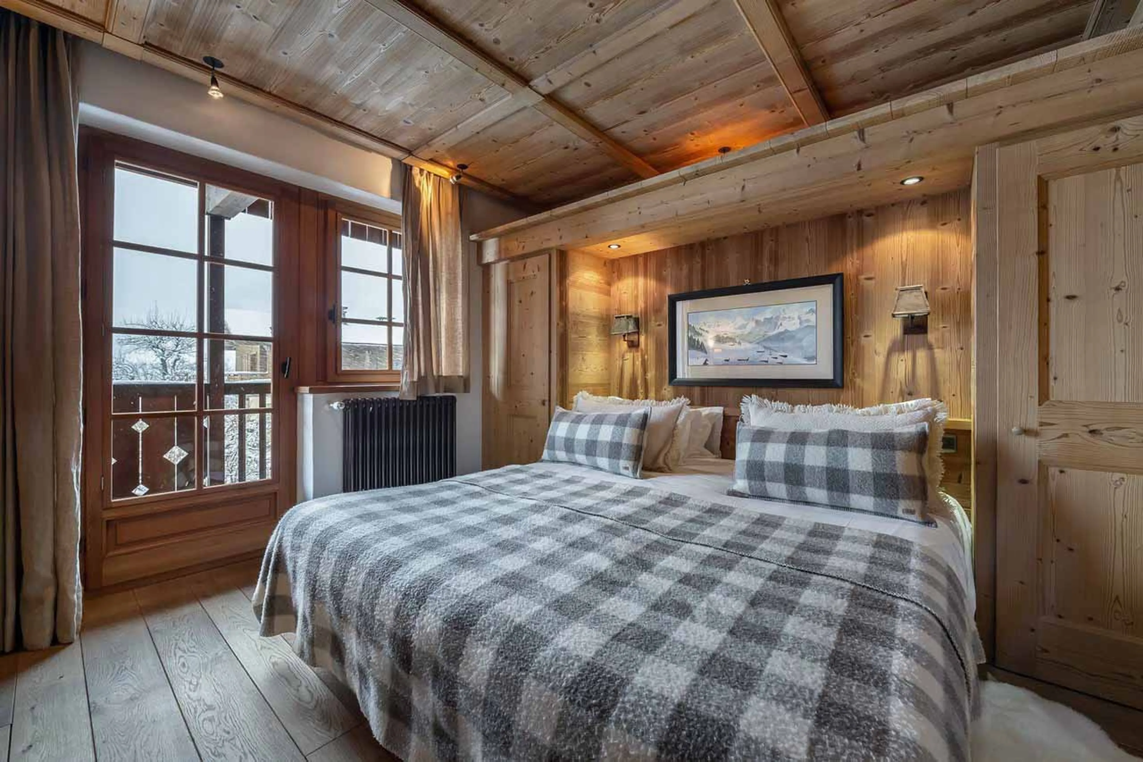 Bedroom four at  Chalet Reine des Pres in Megeve