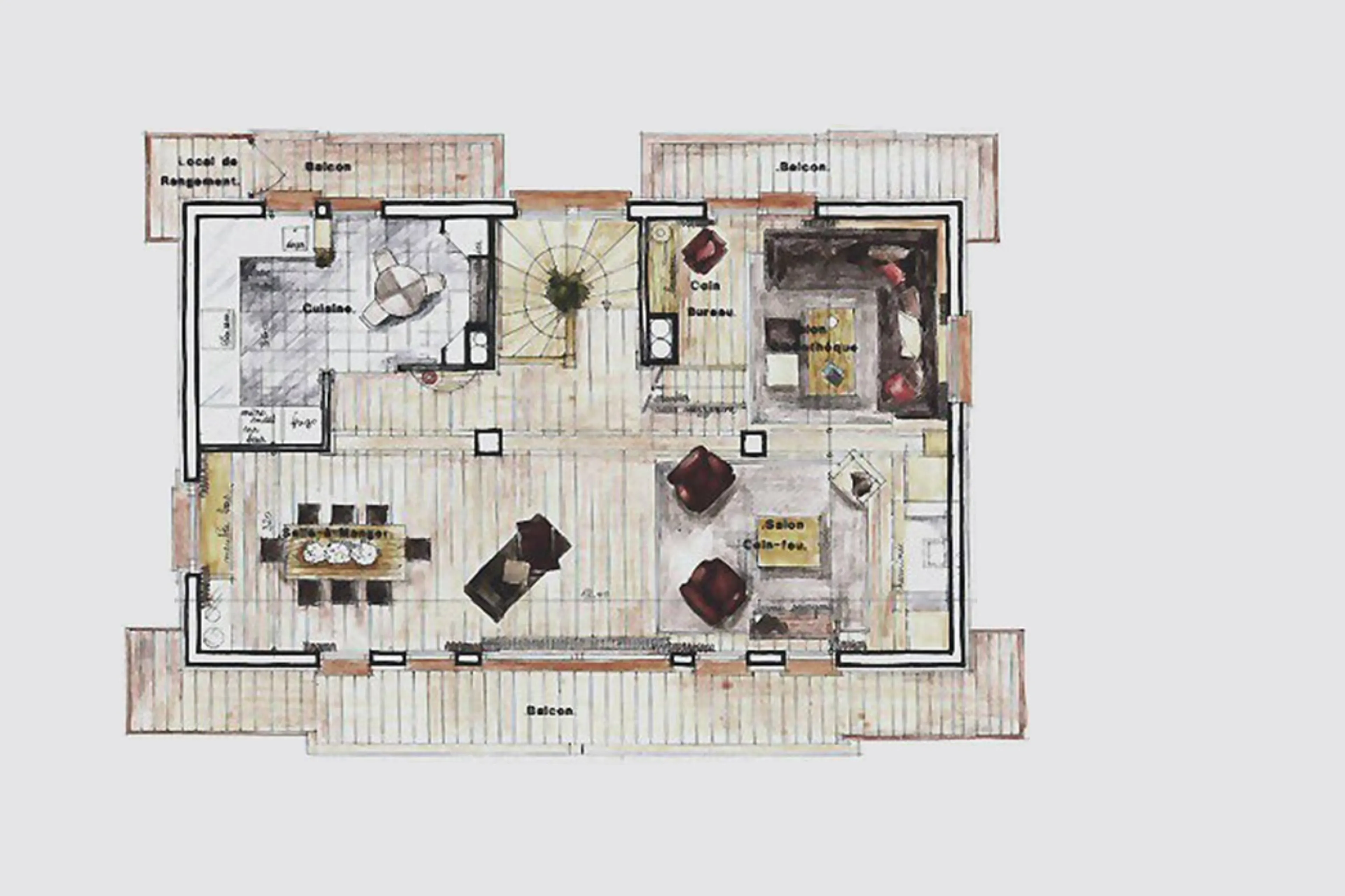Level 2 floor plan of Chalet Reine des Pres in Megeve
