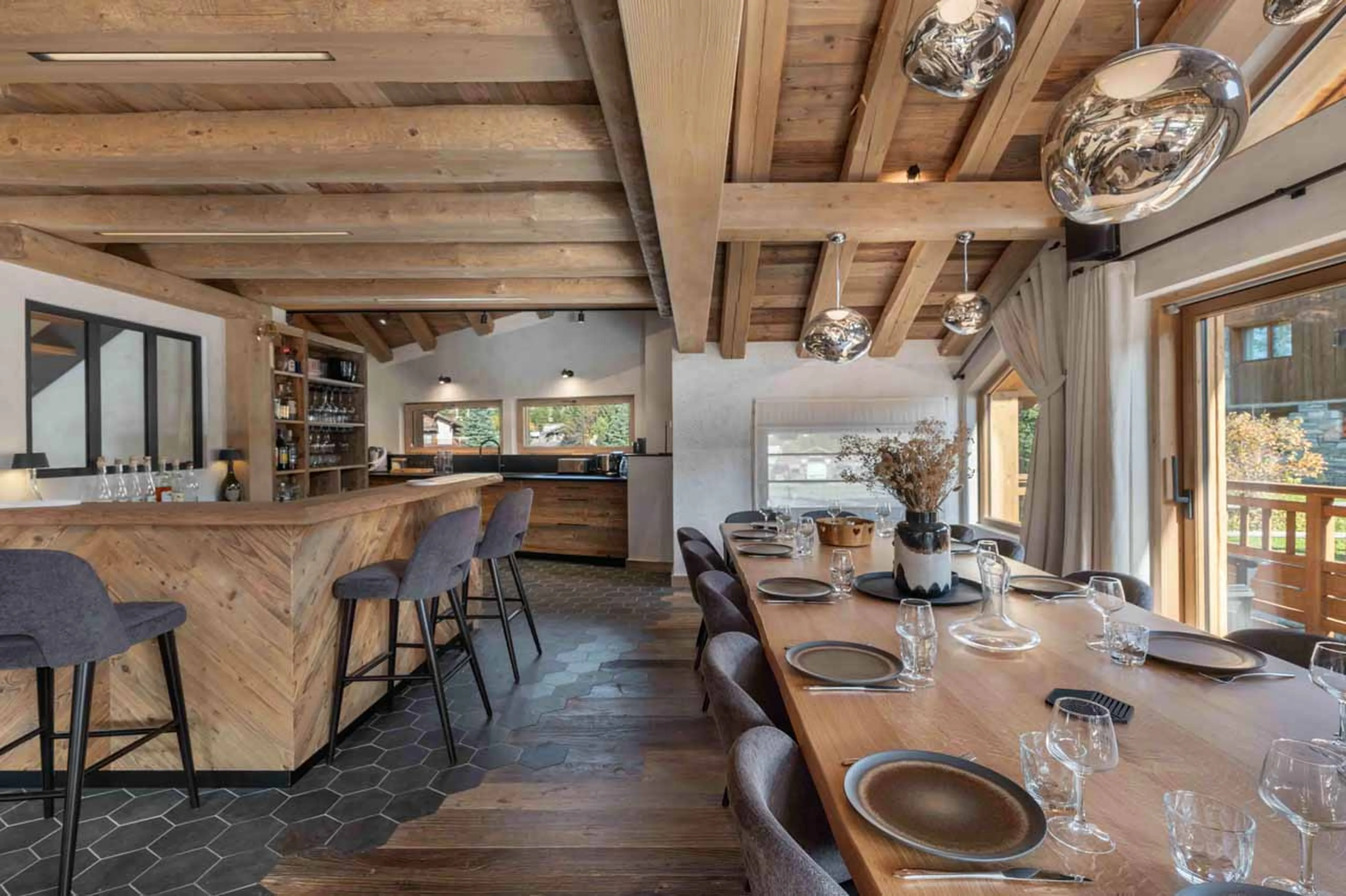 Dining area at Chalet Reve de Marmotte in Meribel