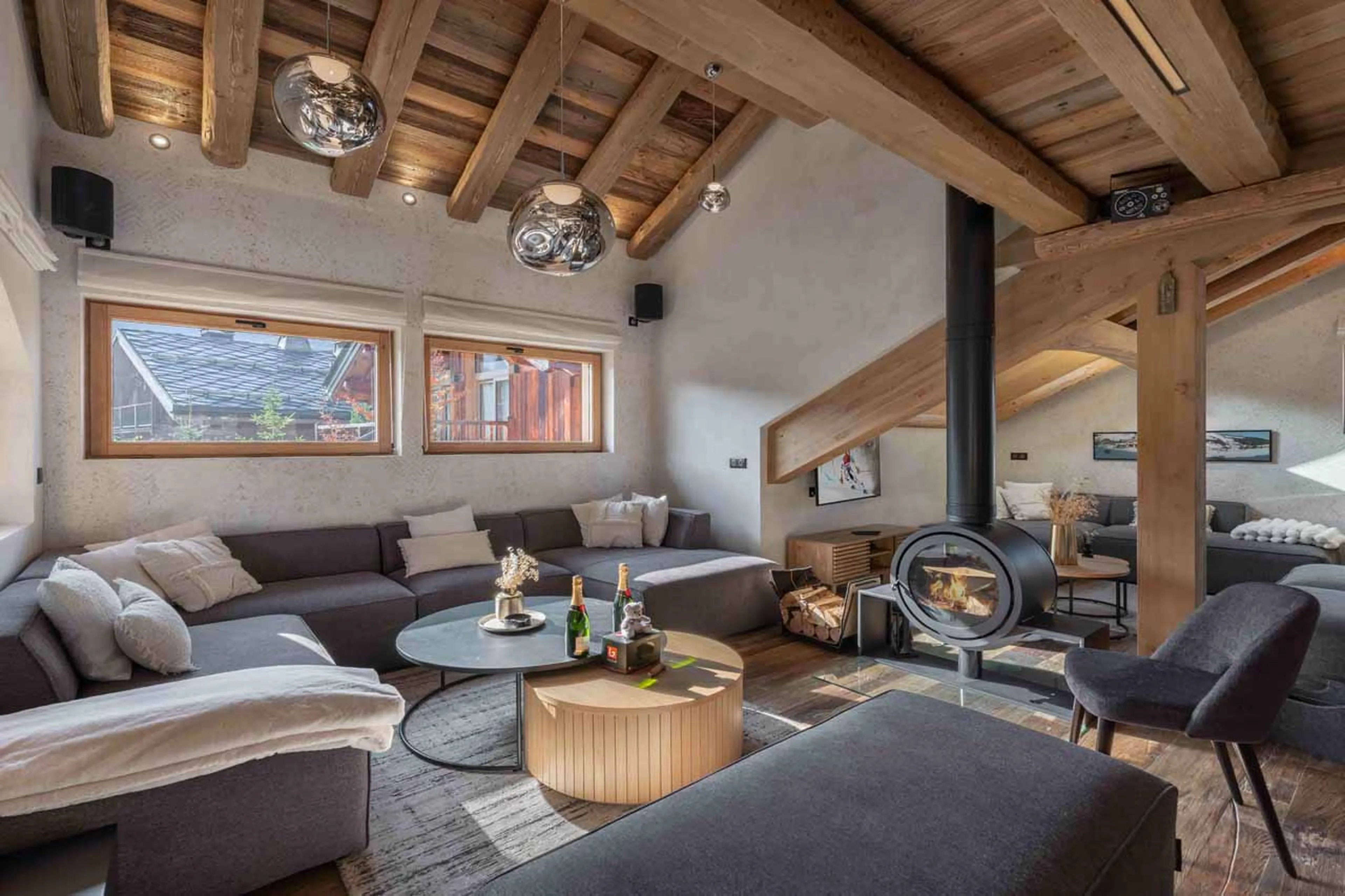 Living area at Chalet Reve de Marmotte in Meribel