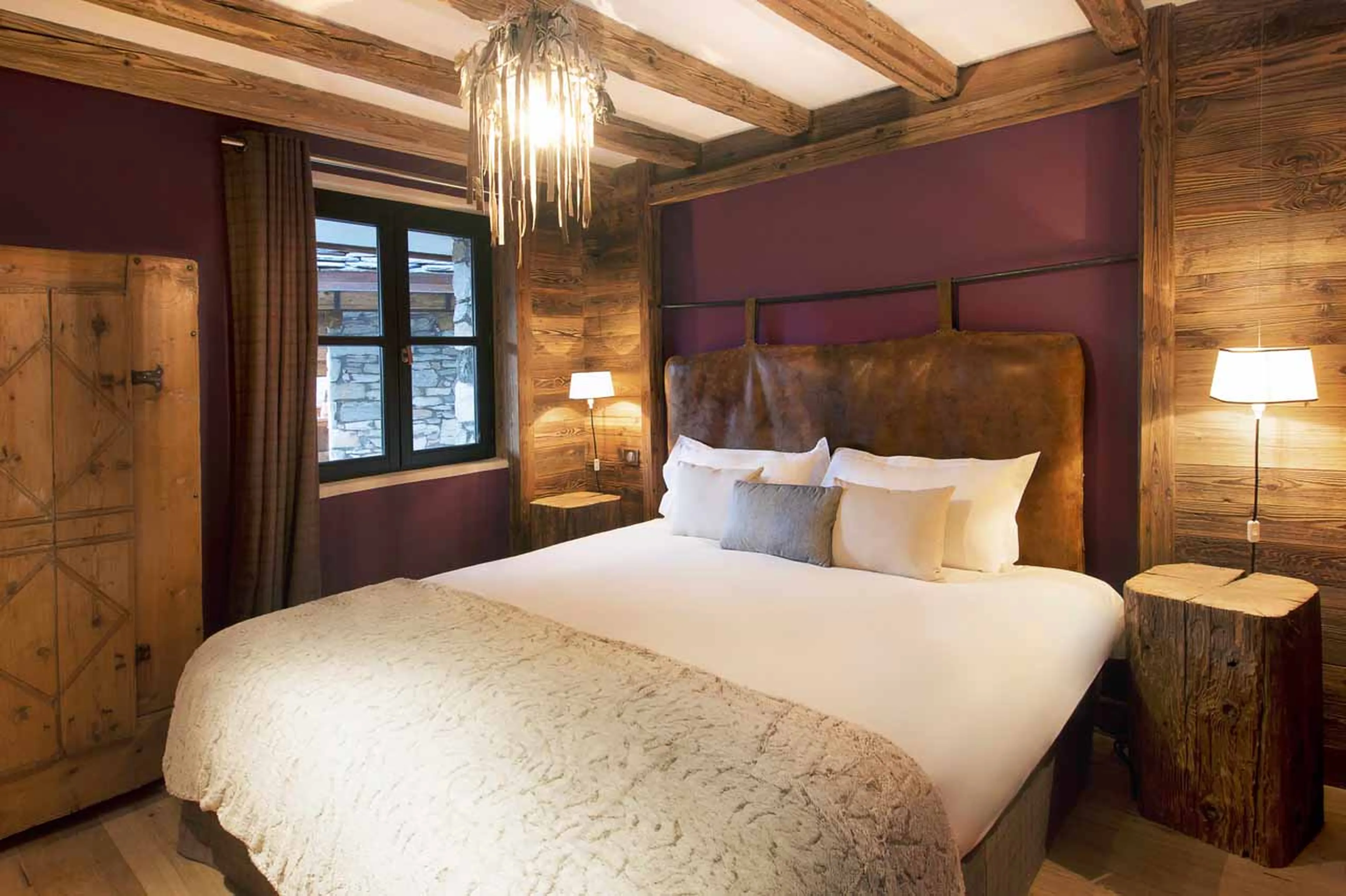 Bedroom two at Chalet Rive Gauche in Val d'Isere