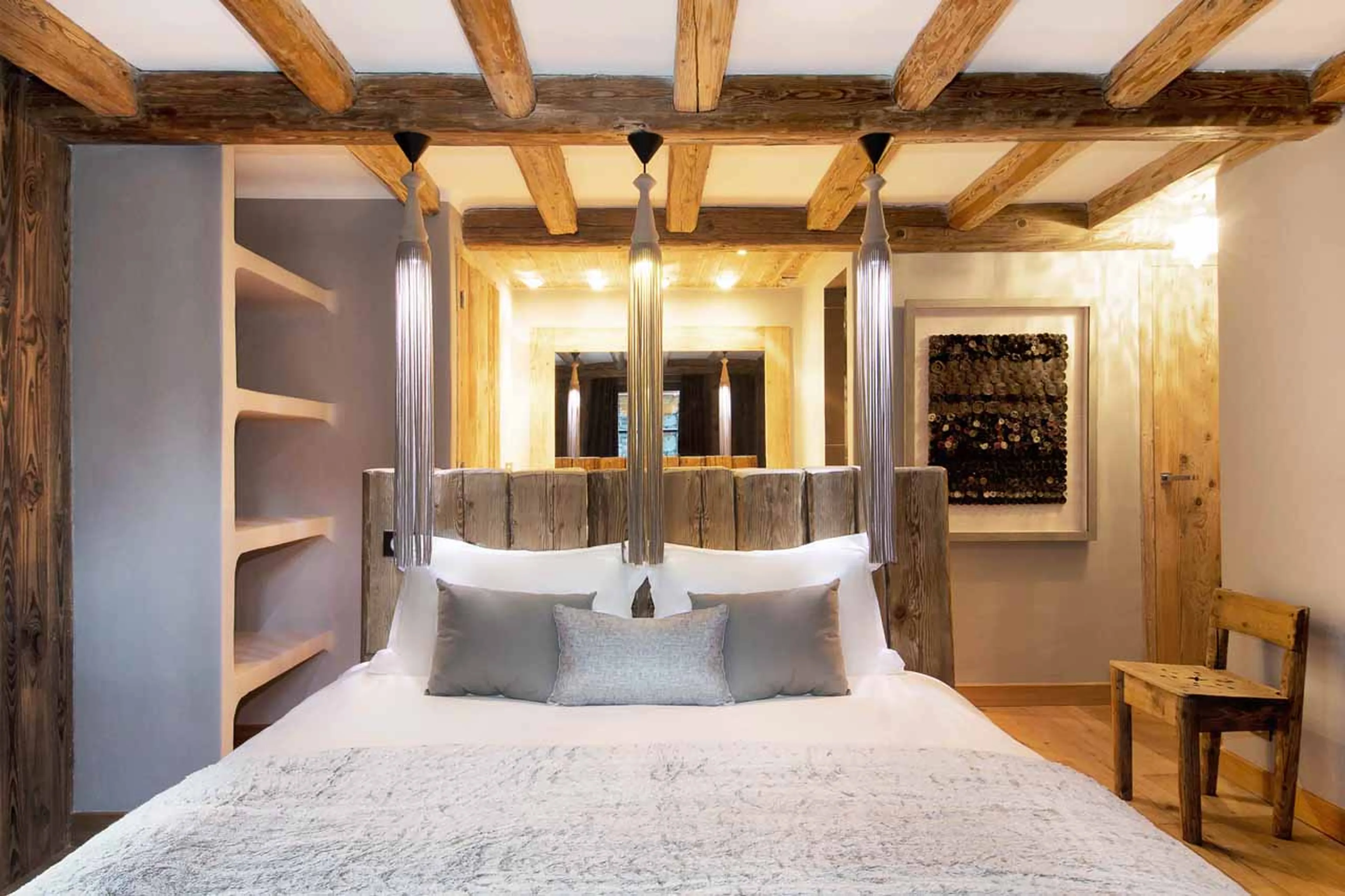 Bedroom three at Chalet Rive Gauche in Val d'Isere