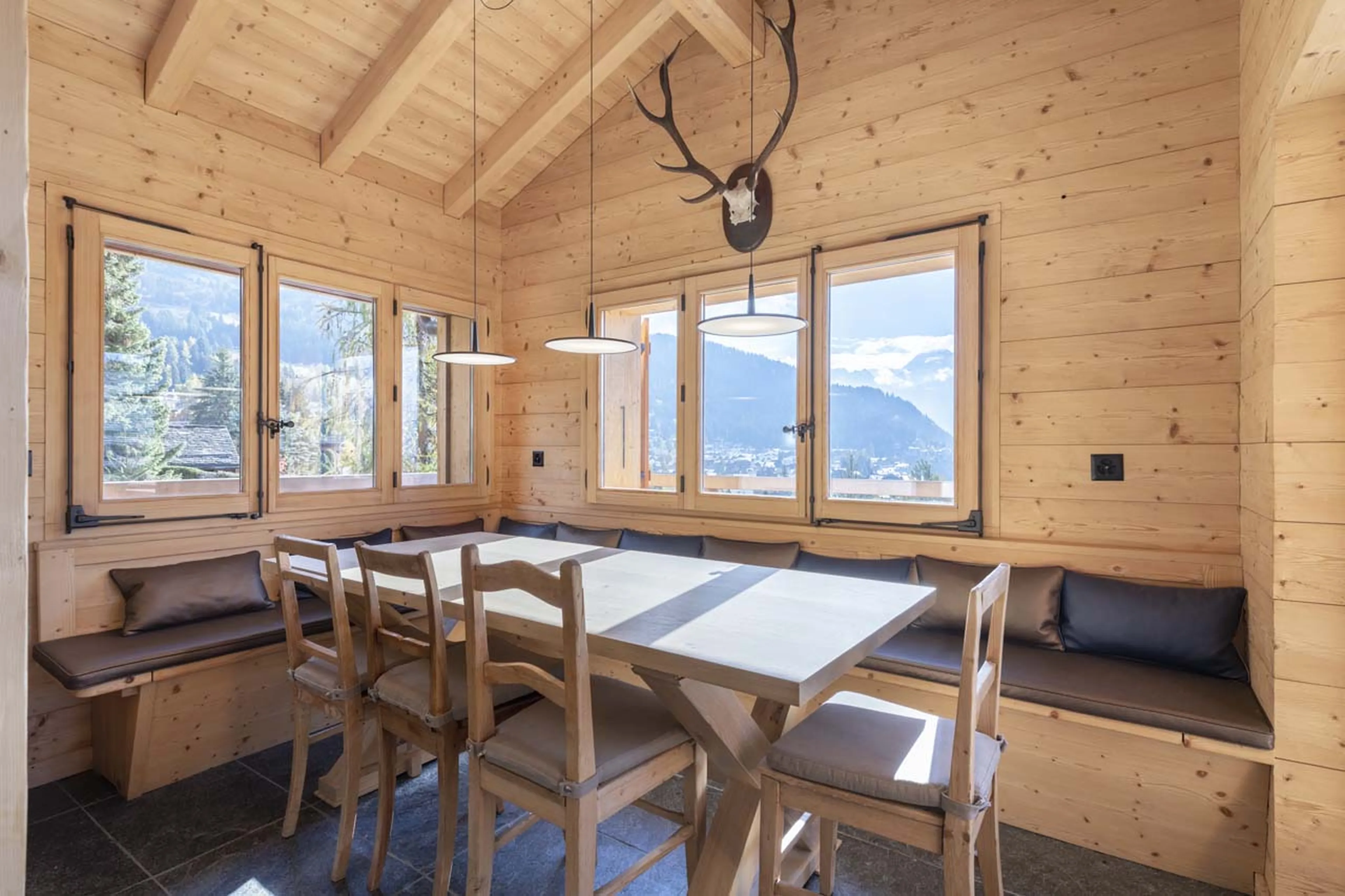Dining area at Chalet Roselle in Verbier