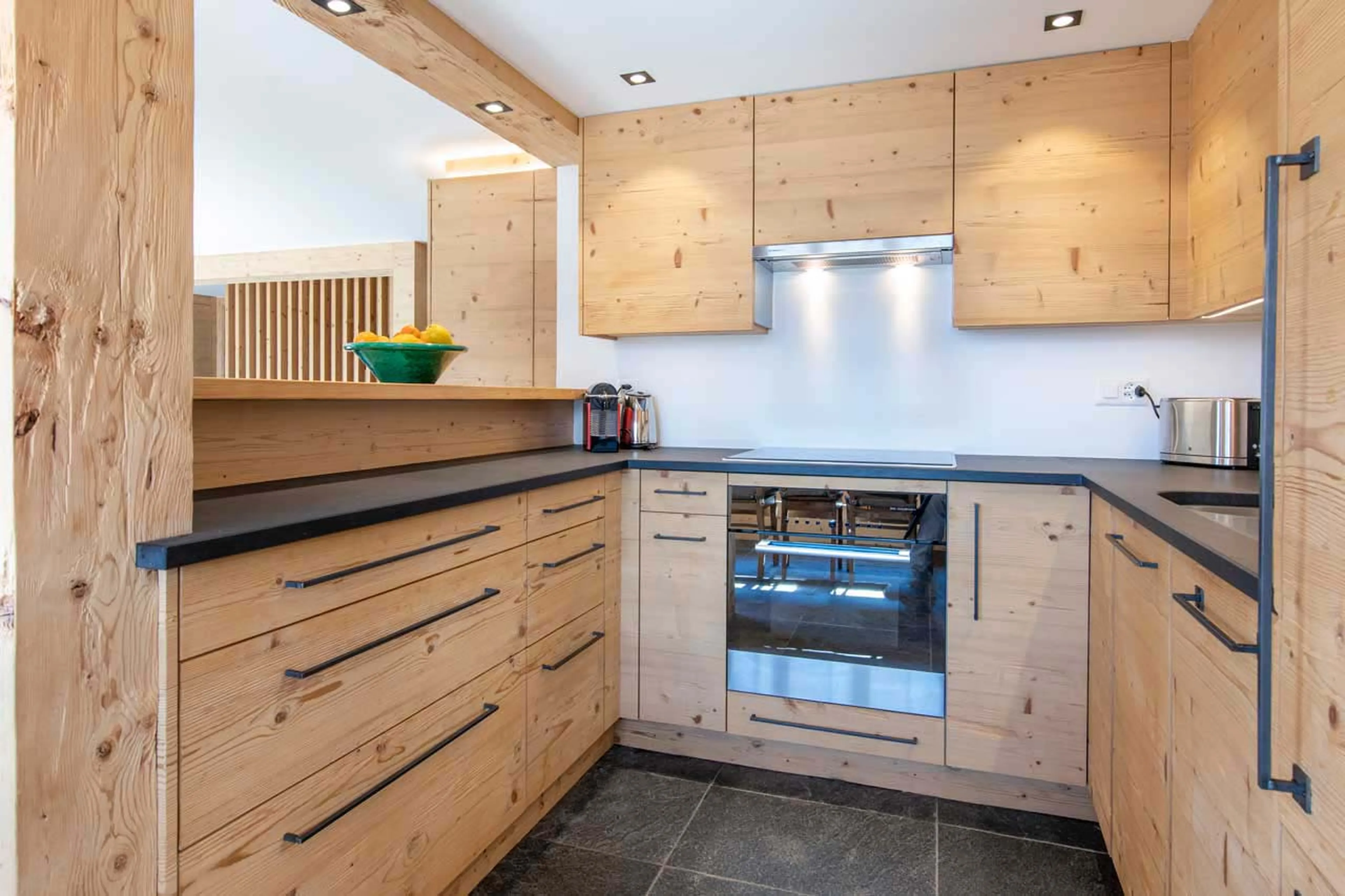 Well-equipped kitchen at Chalet Roselle in Verbier