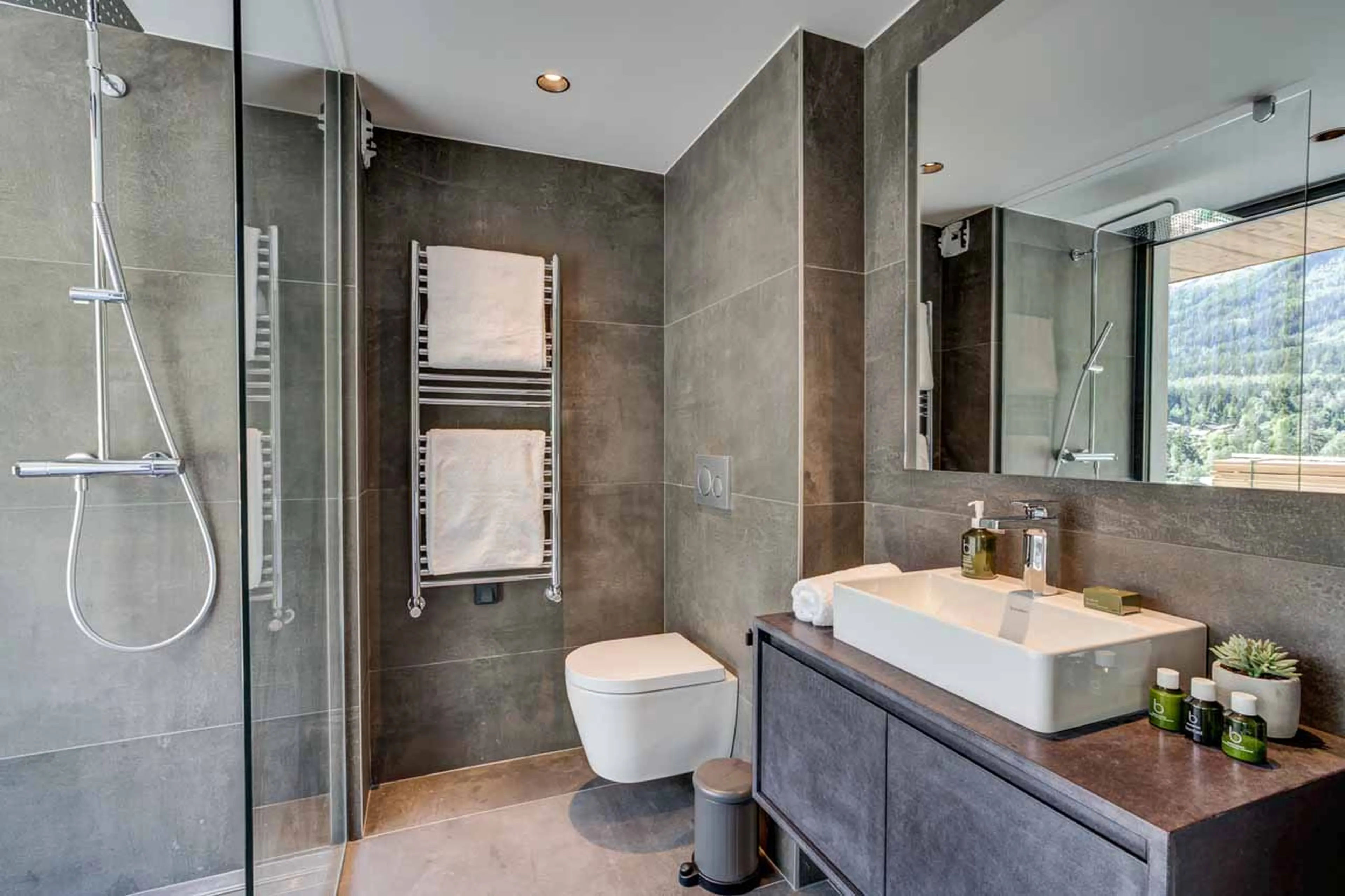 Bathroom three at Open plan living area at Chalet Rytola