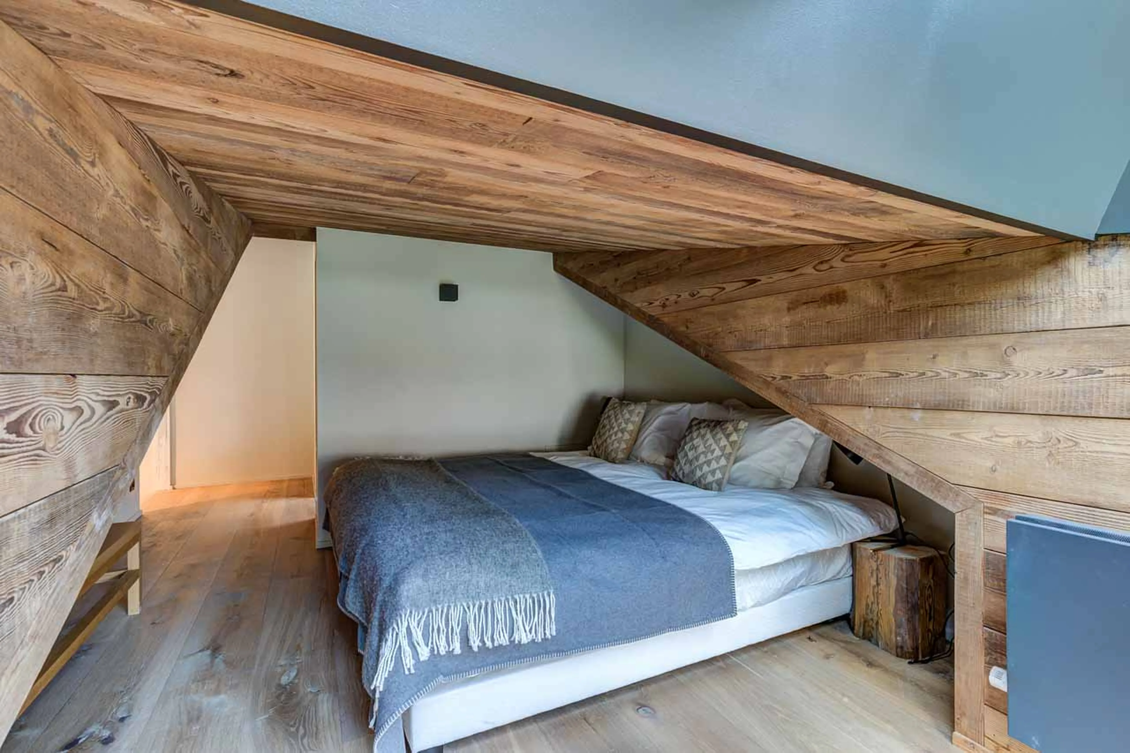 Bedroom four at Open plan living area at Chalet Rytola