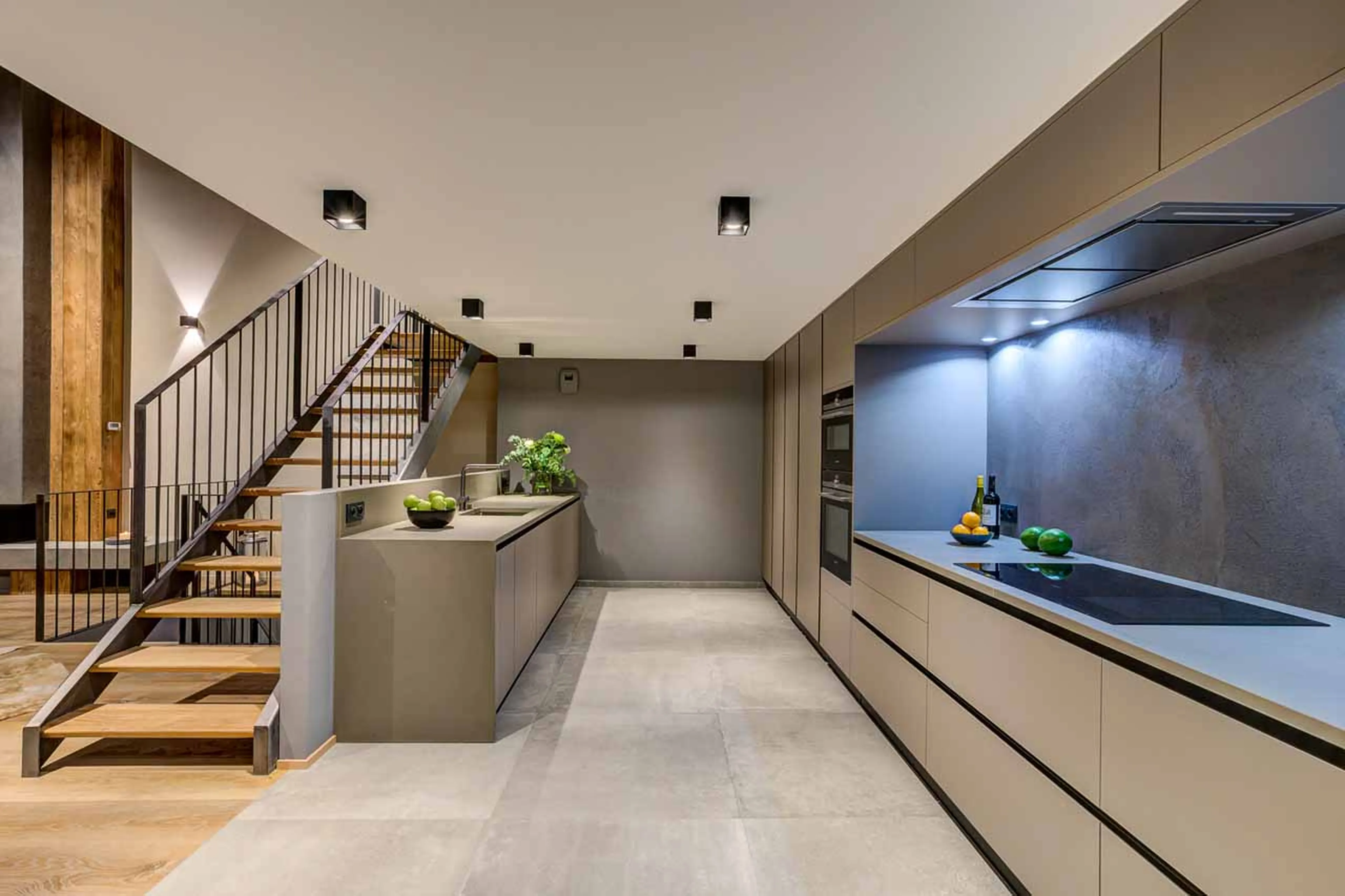 Kitchen at Open plan living area at Chalet Rytola