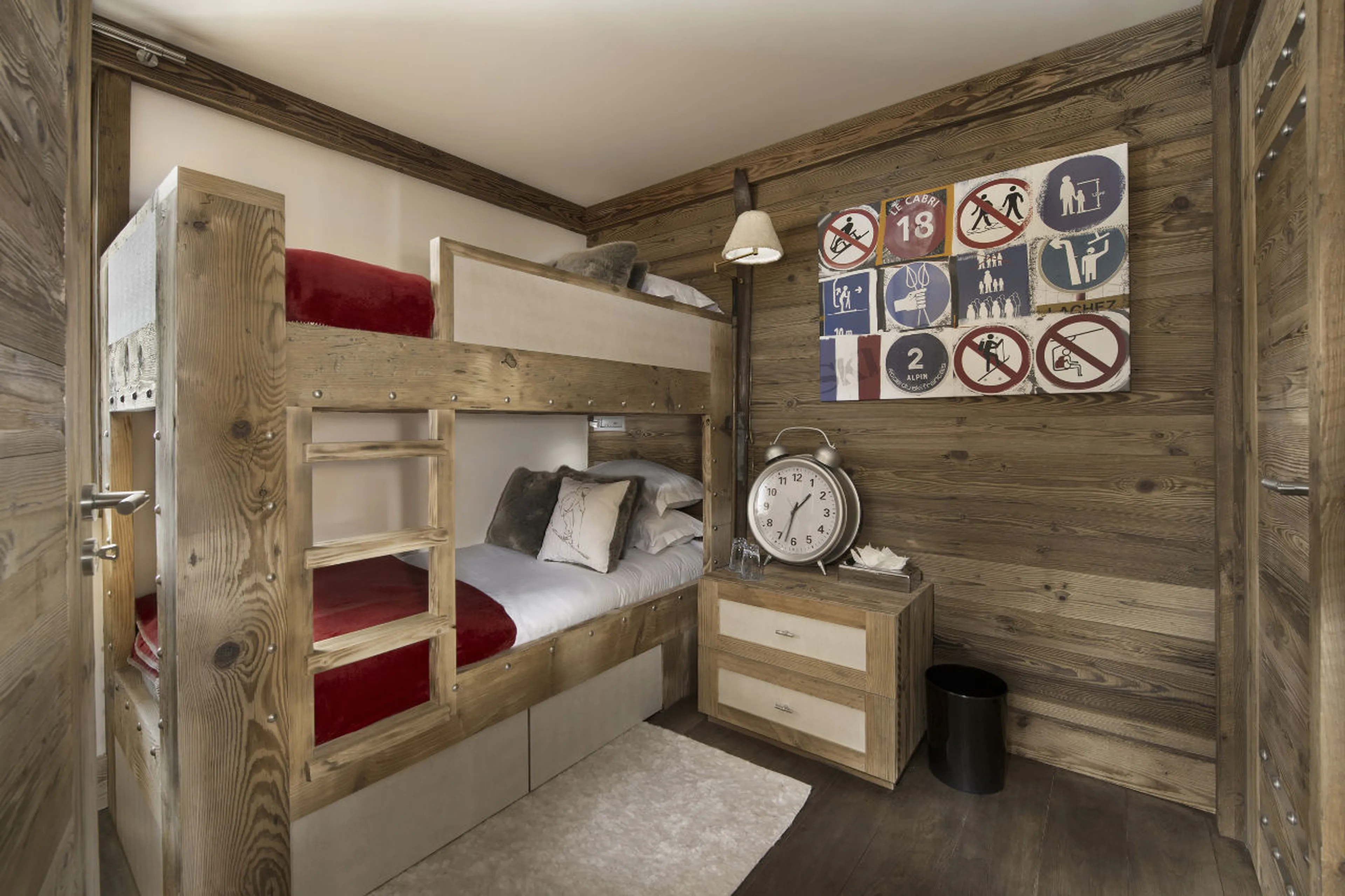 Bedroom five at Chalet S in Courchevel 1550