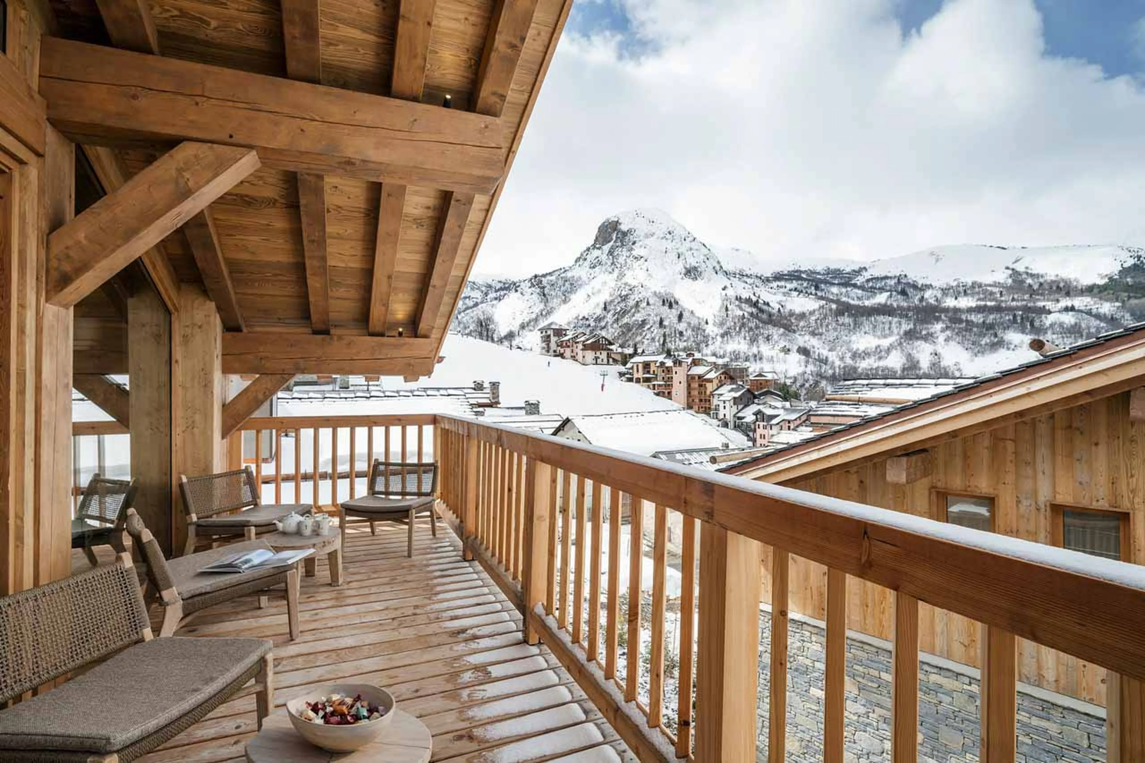 Balcony at Chalet Sable Blanc in Saint Martin de Belleville
