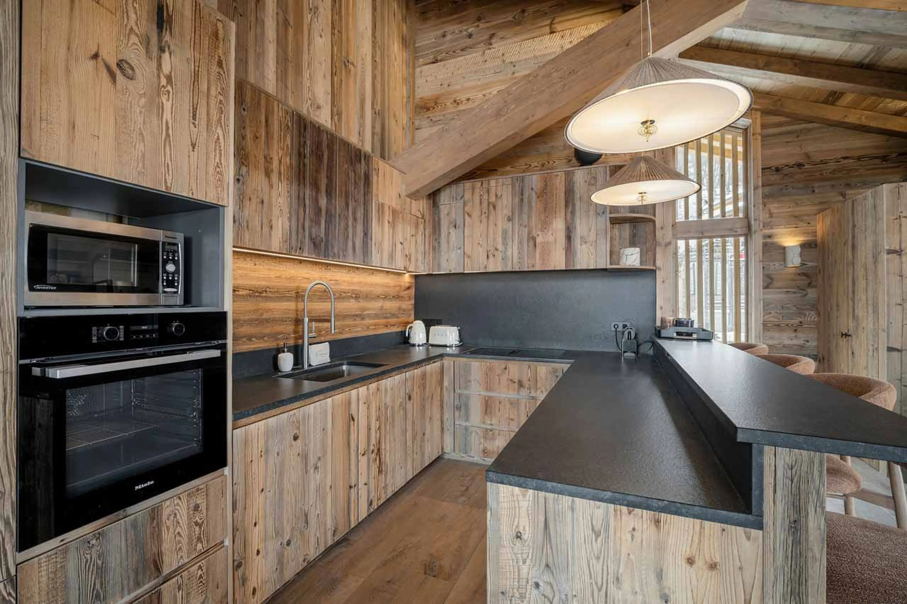 Kitchen at Chalet Sable Blanc in Saint Martin de Belleville