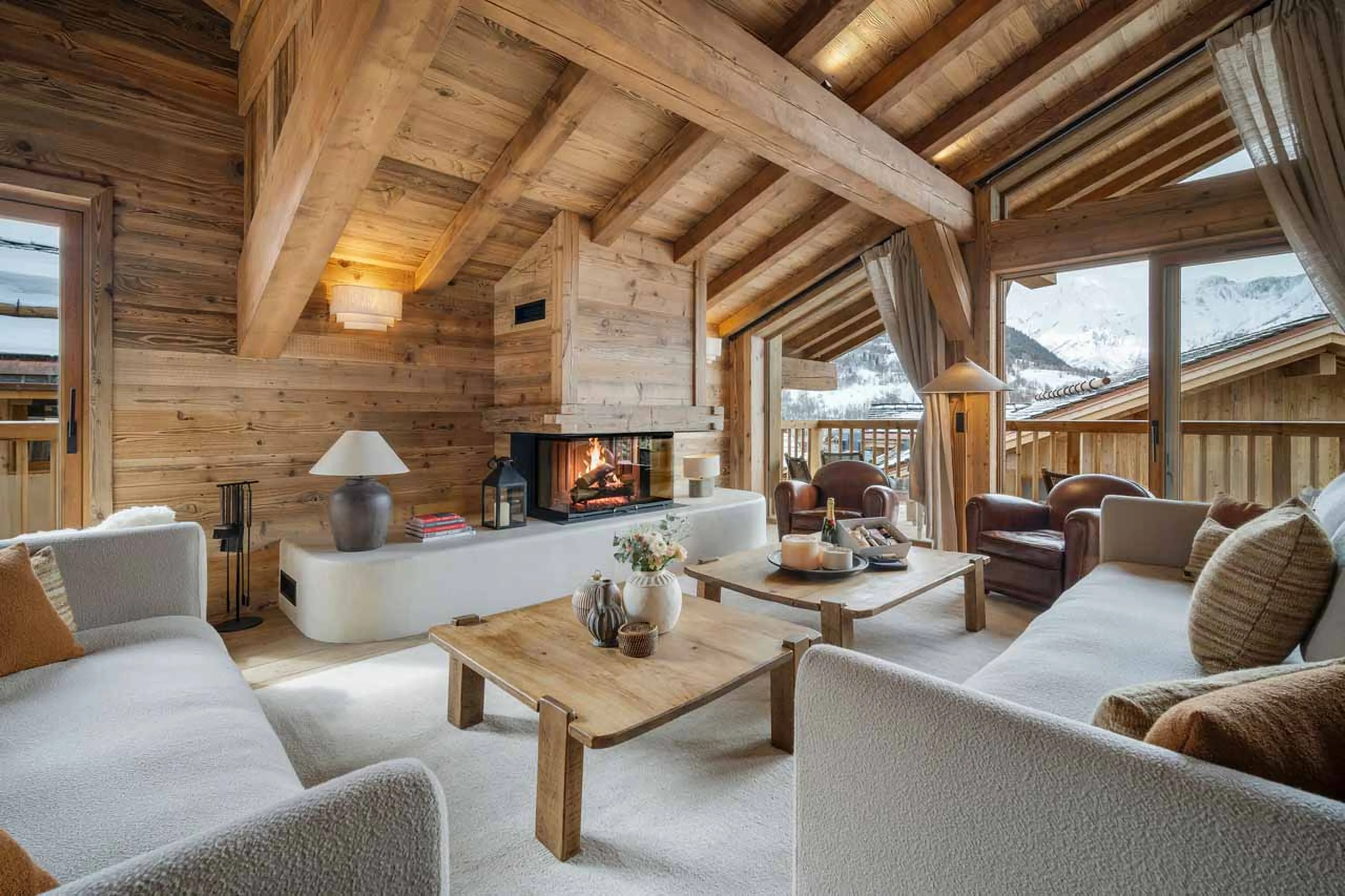 Living area at Chalet Sable Blanc in Saint Martin de Belleville