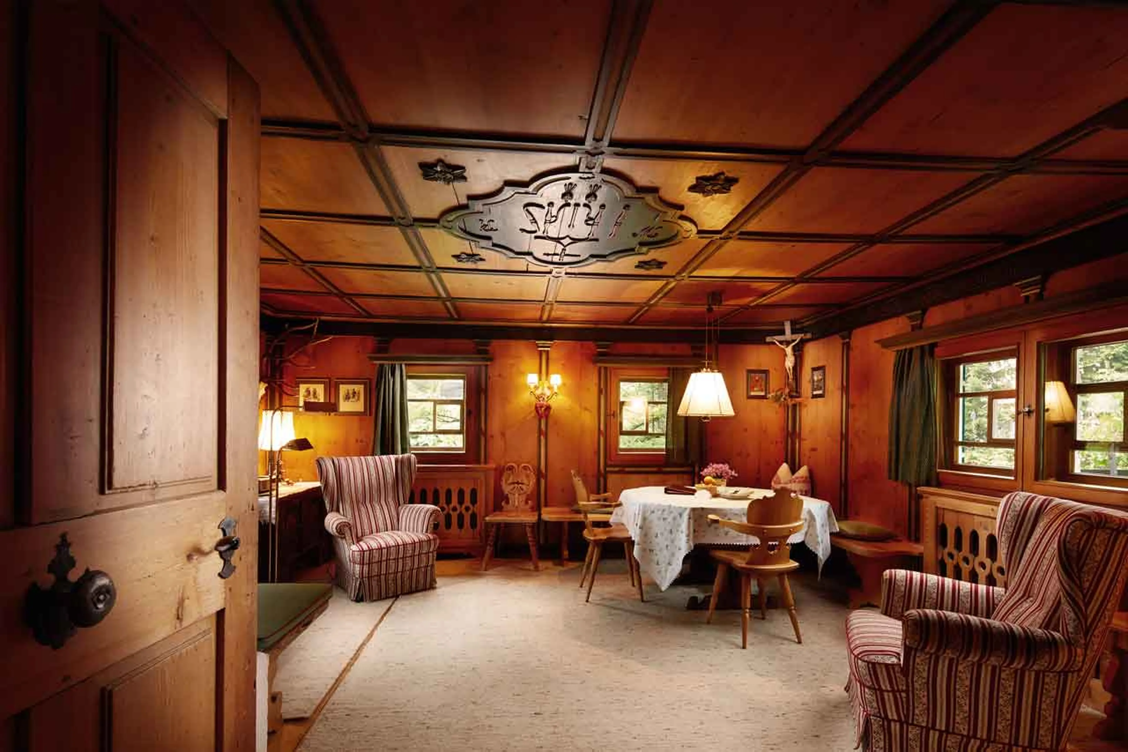 Living area at Chalet Saege in Lech