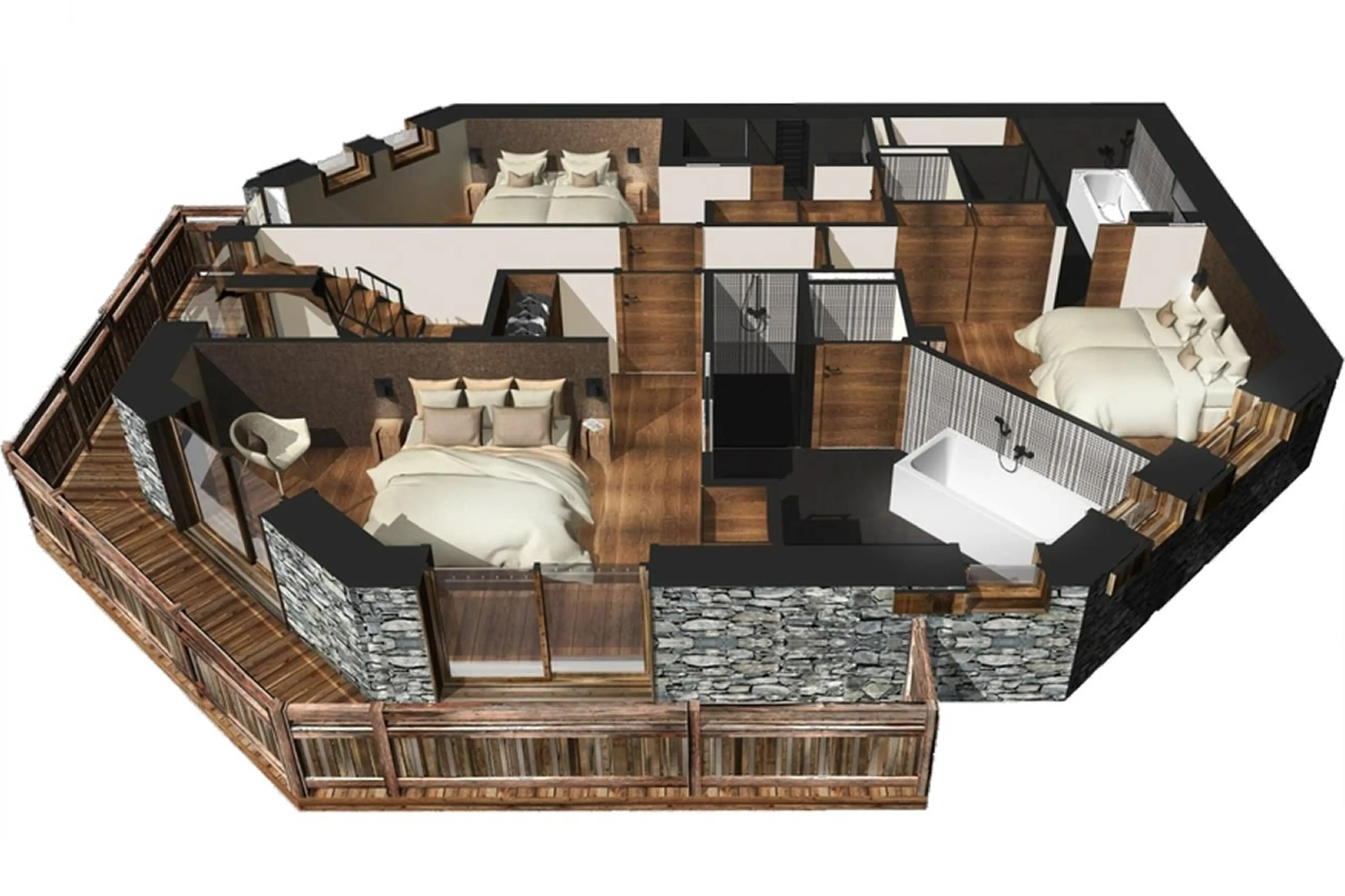 Level -1 floor plan of Chalet San Pietro in Courchevel 1550