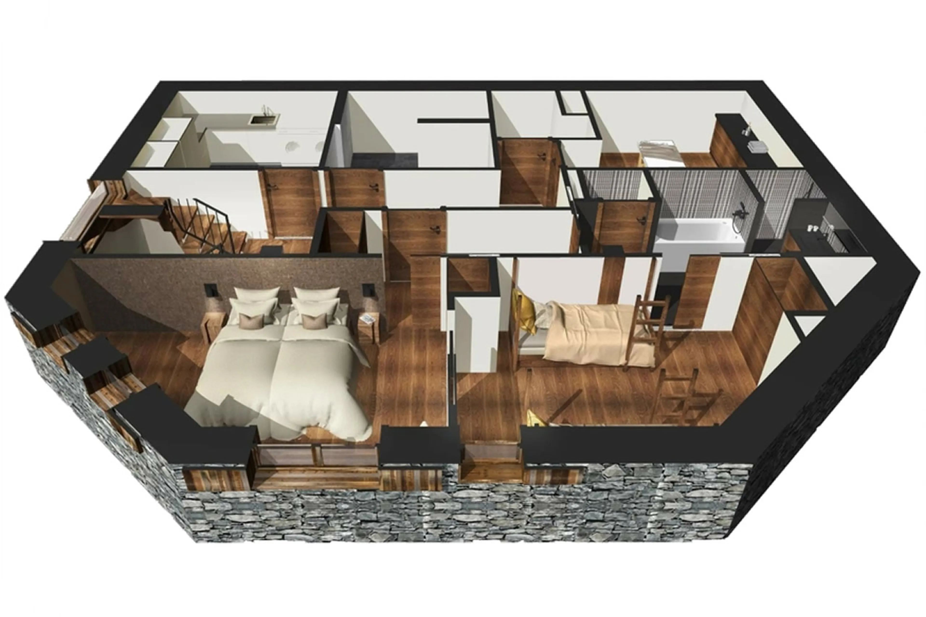 Level -2 floor plan of Chalet San Pietro in Courchevel 1550