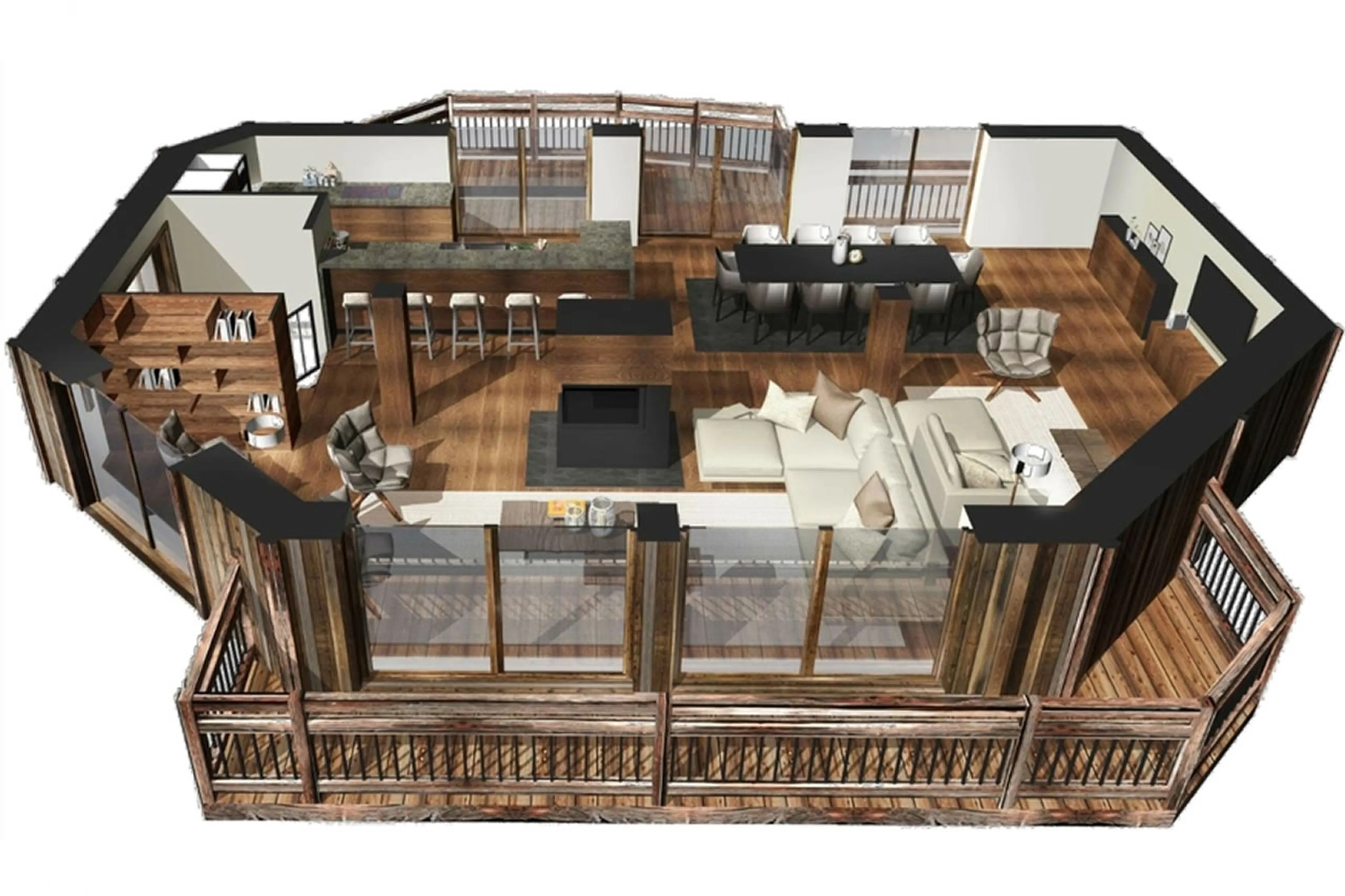 Level 1 floor plan of Chalet San Pietro in Courchevel 1550