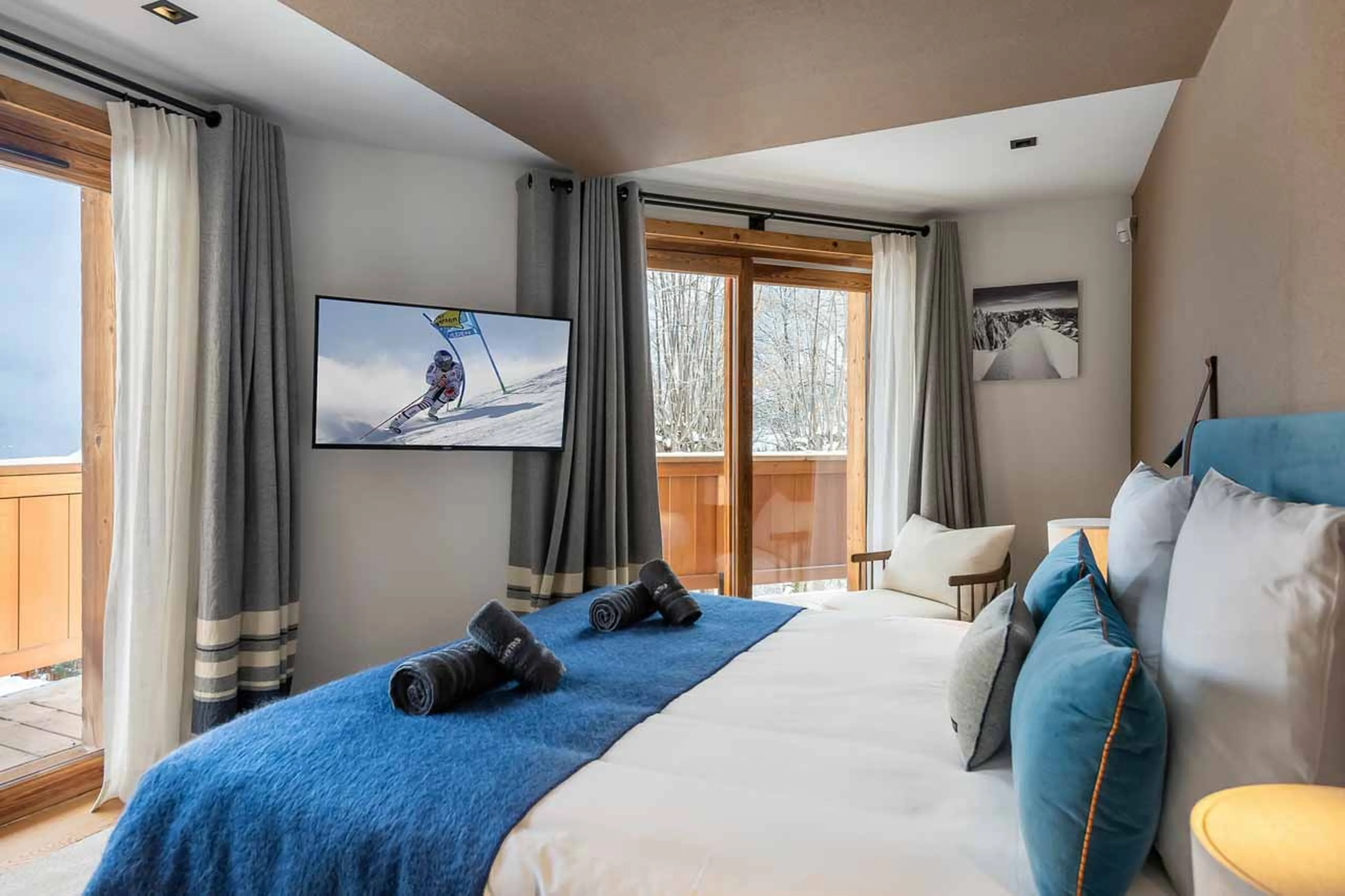 Bedroom two at Chalet San Pietro in Courchevel 1850