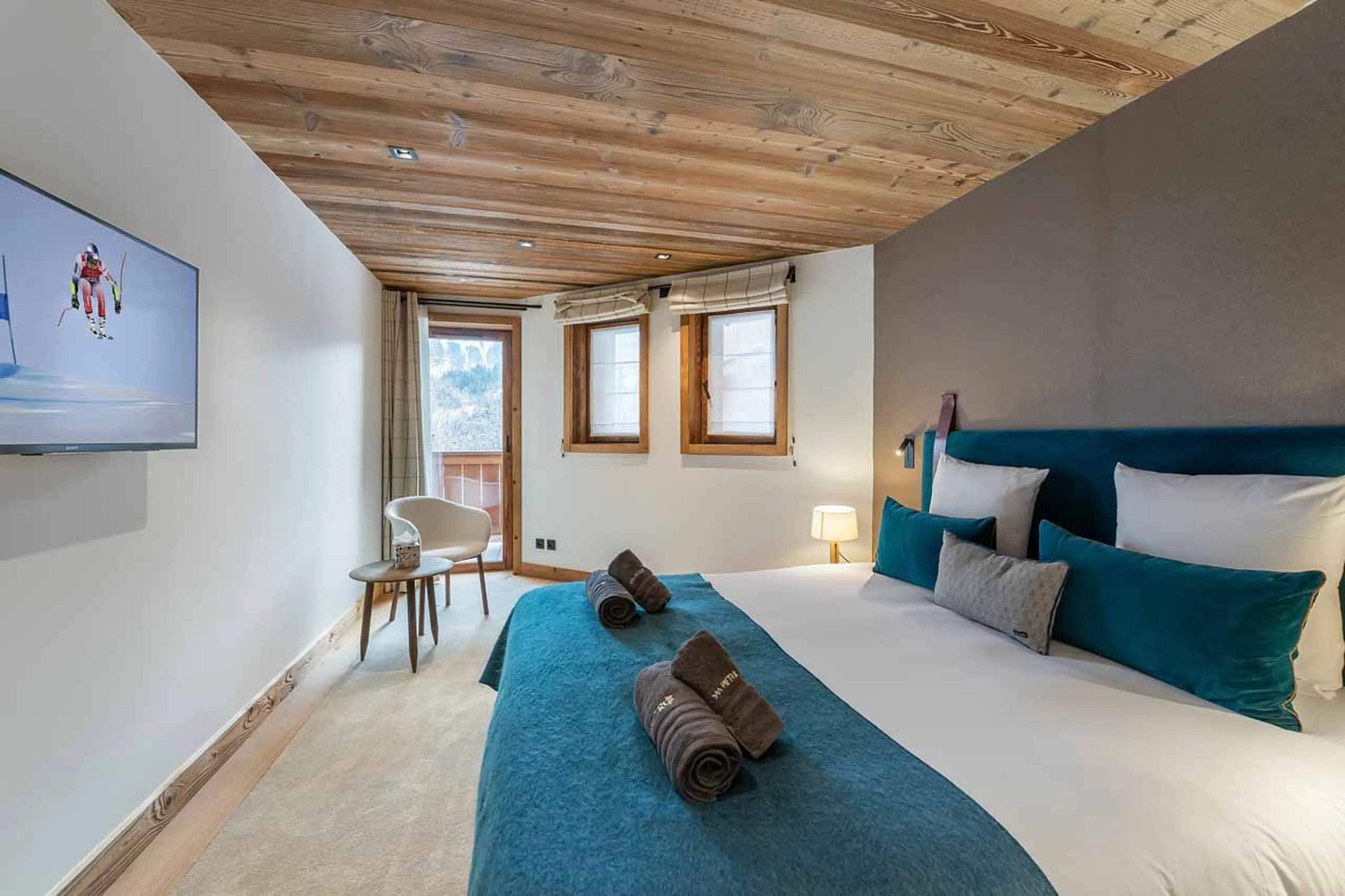 Bedroom three at Chalet San Pietro in Courchevel 1850