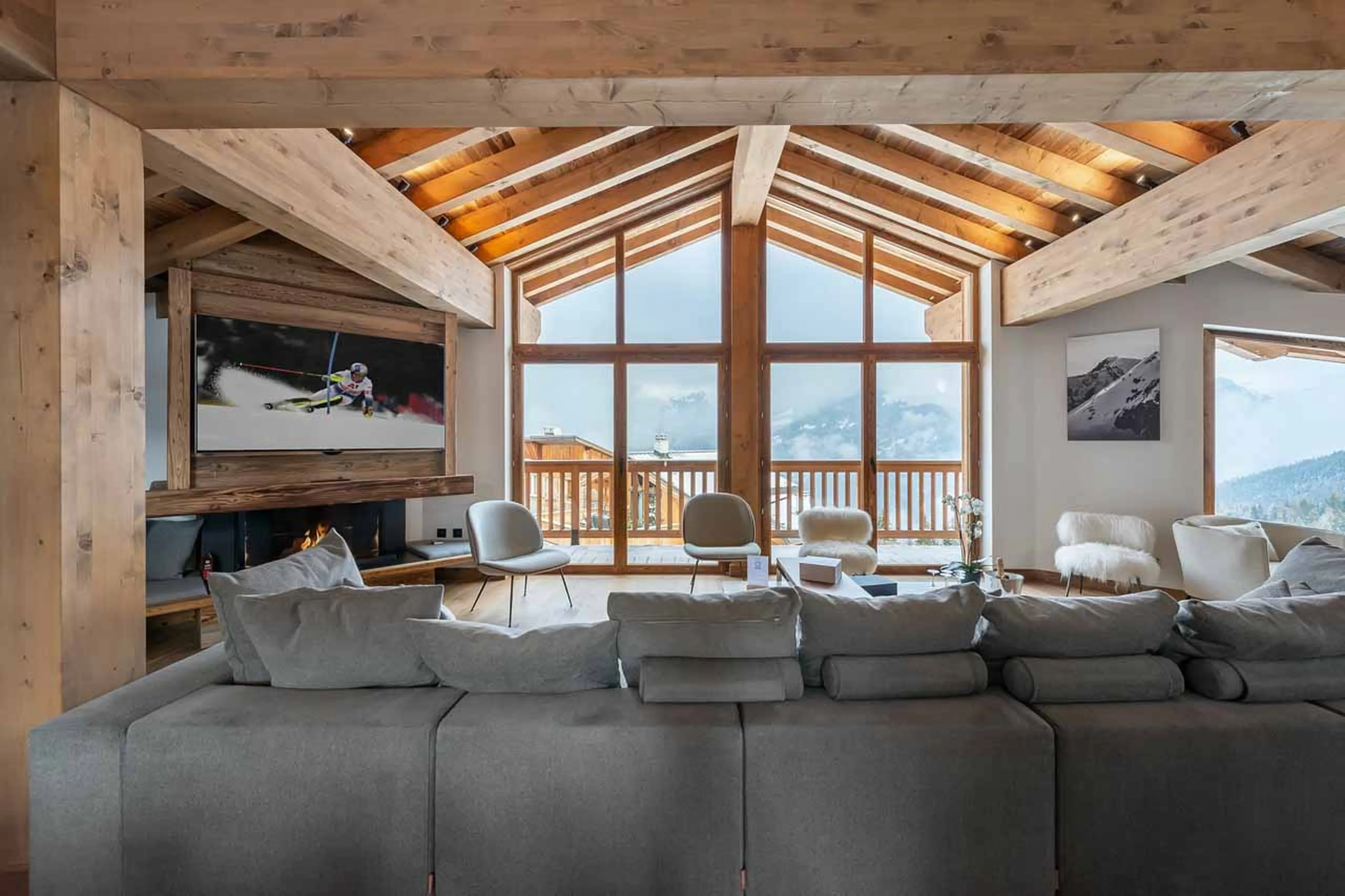 Views and terrace access from Chalet San Pietro in Courchevel 1850