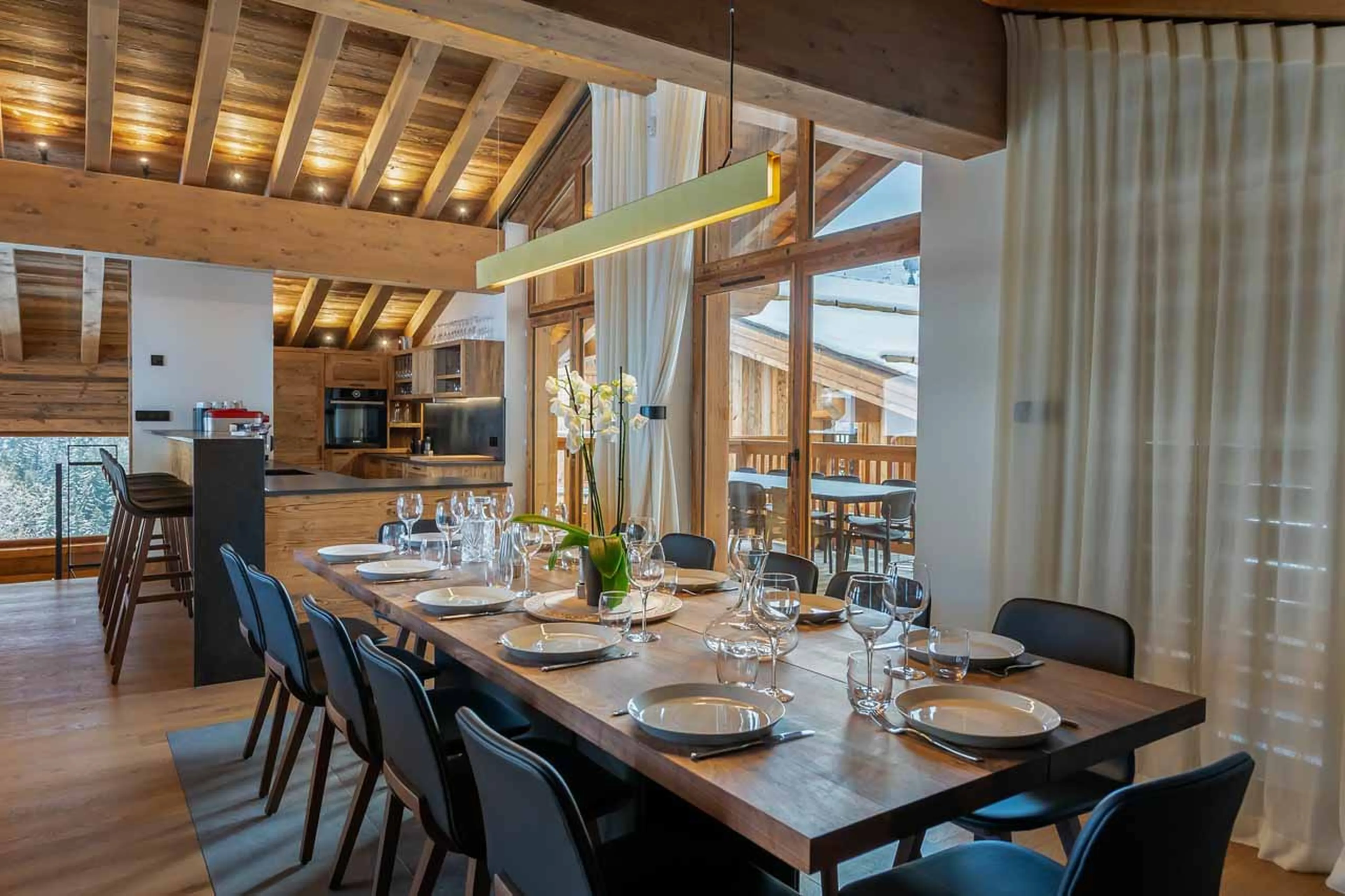 Dining table at Chalet San Pietro in Courchevel 1850