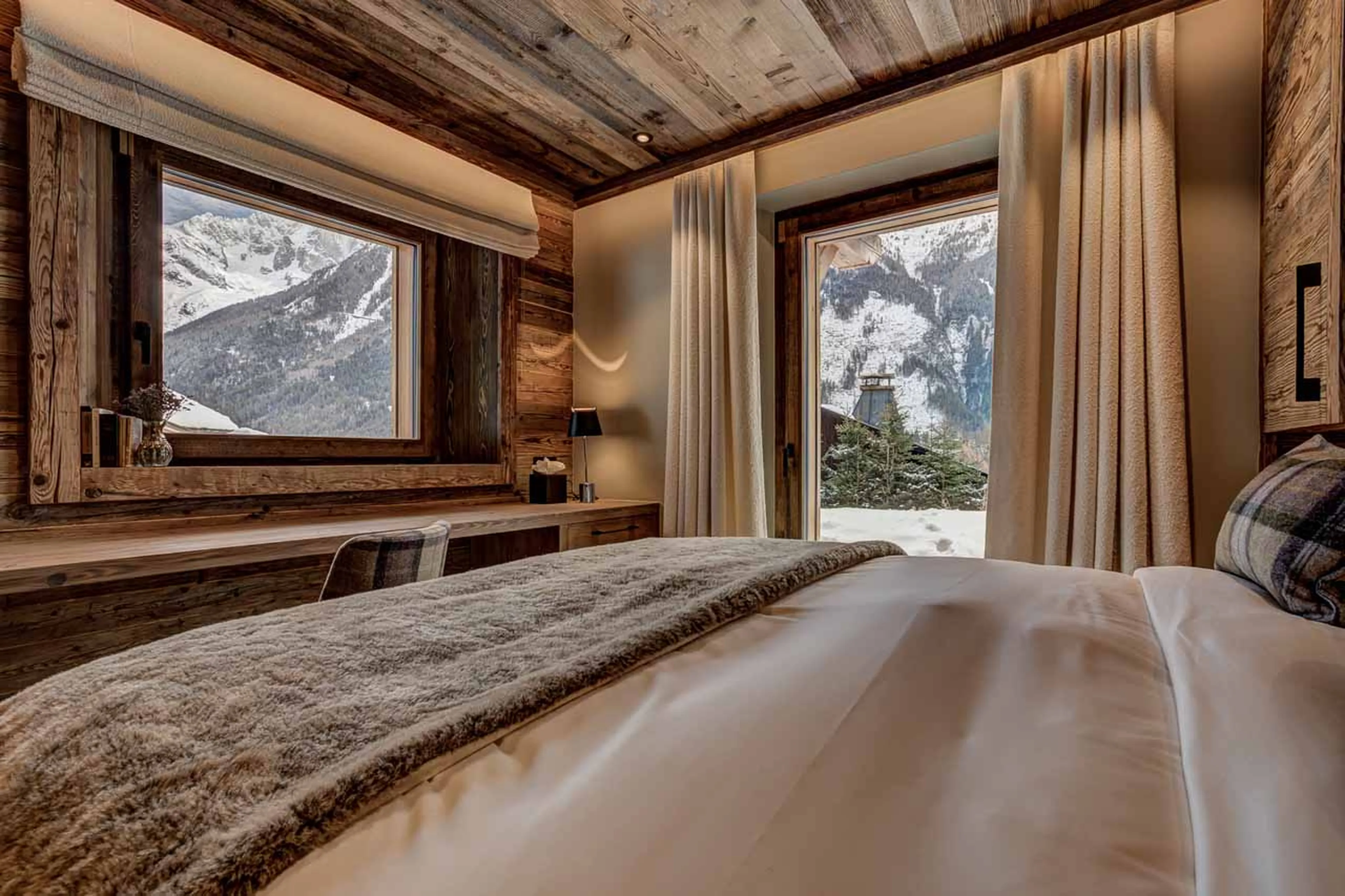 Views from bedroom at Chalet Saphir in Chamonix