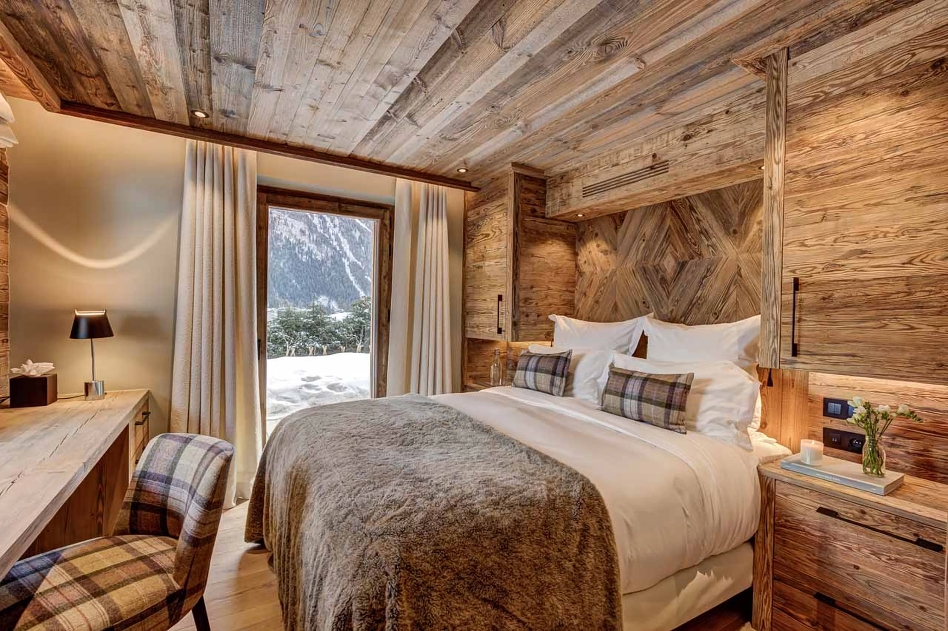 Bedroom one at Chalet Saphir in Chamonix