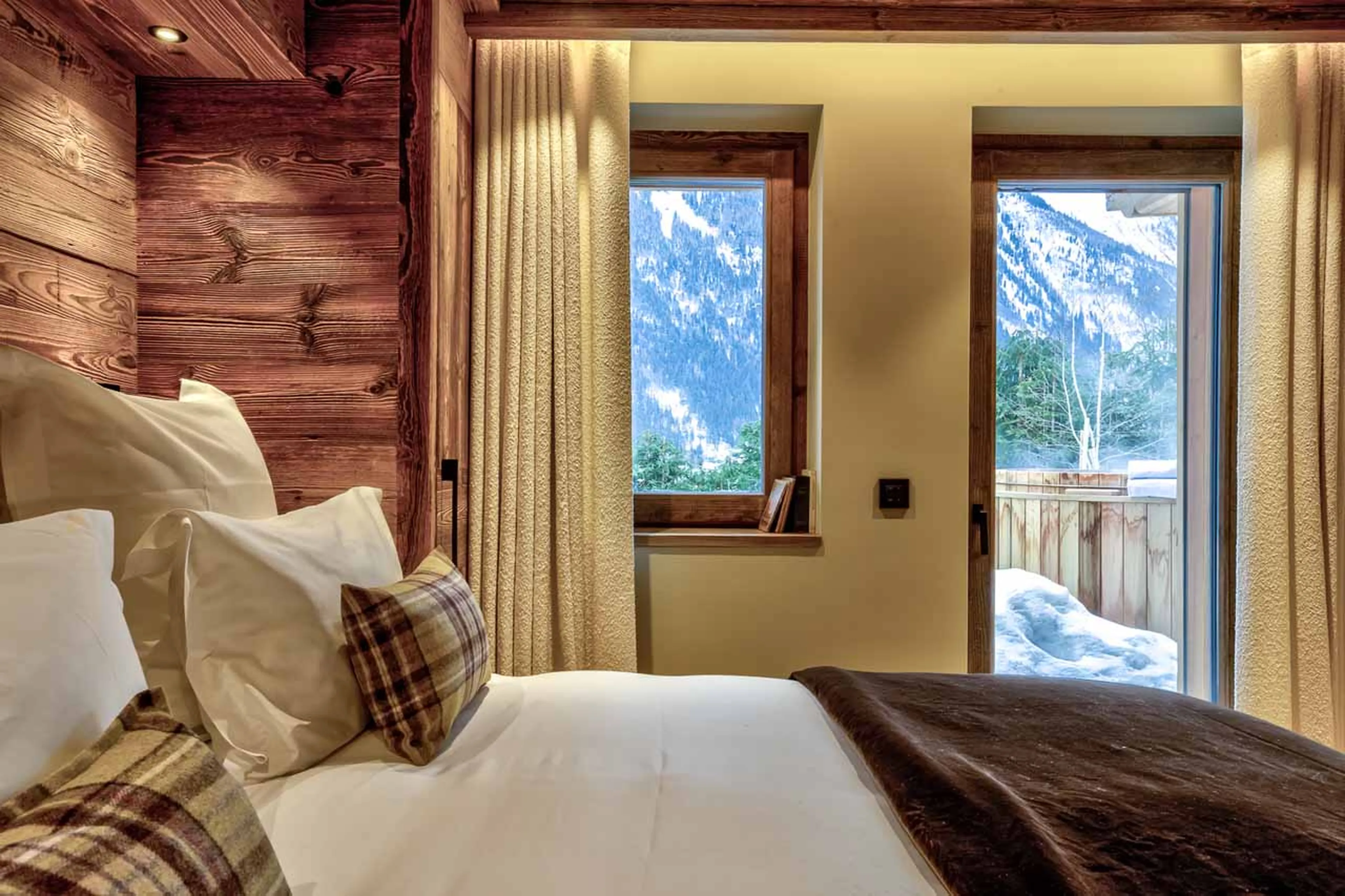 Bedroom two at Chalet Saphir in Chamonix