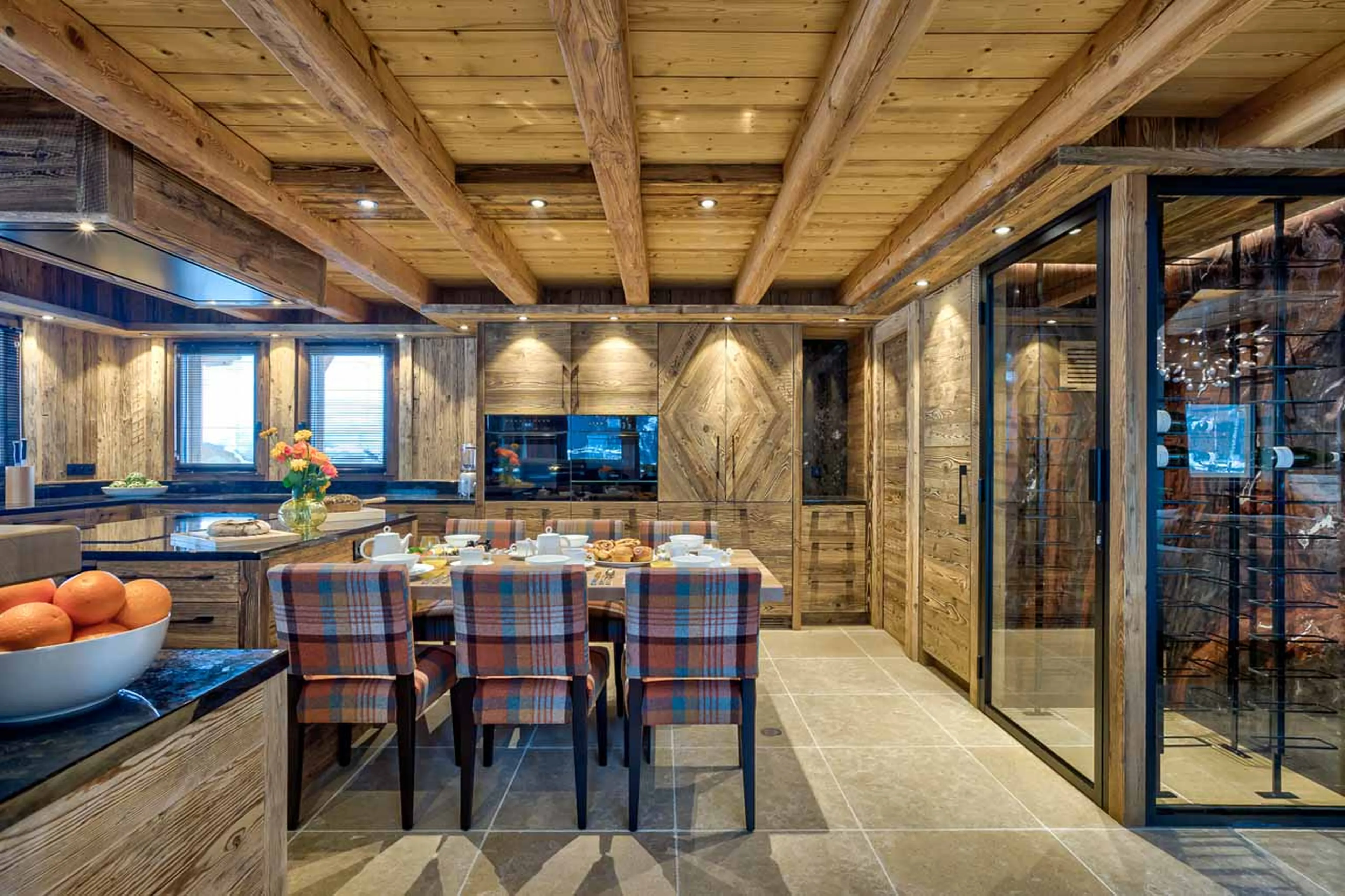 Wine fridge at Chalet Saphir in Chamonix