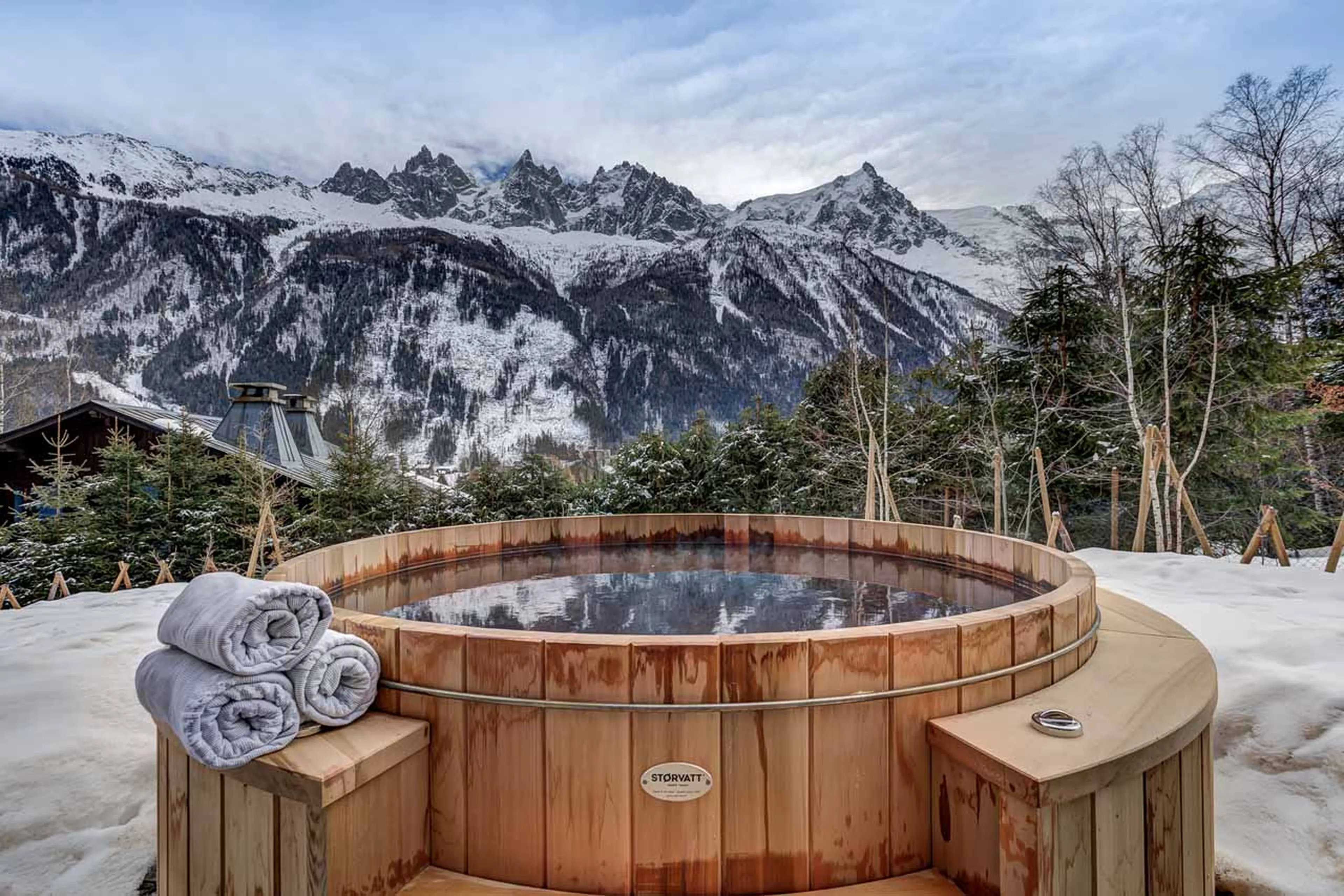 Hot tub at Chalet Saphir in Chamonix