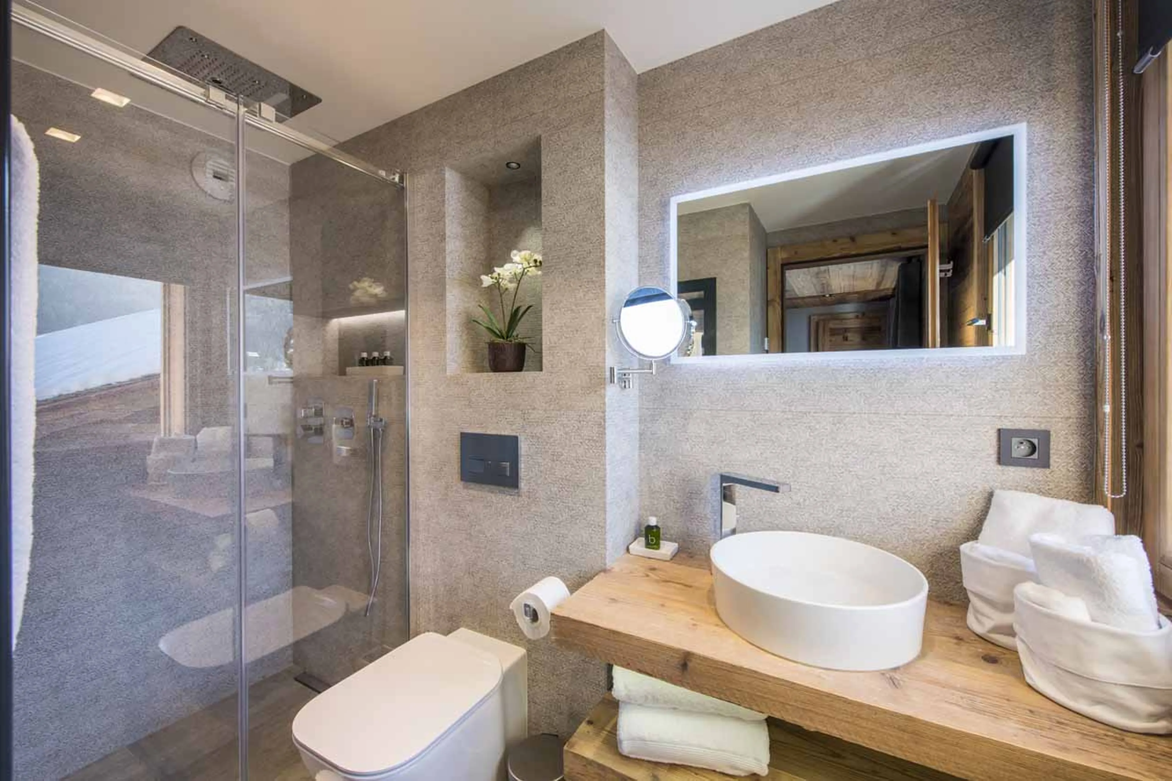 Shower room at Little Gem Morzine