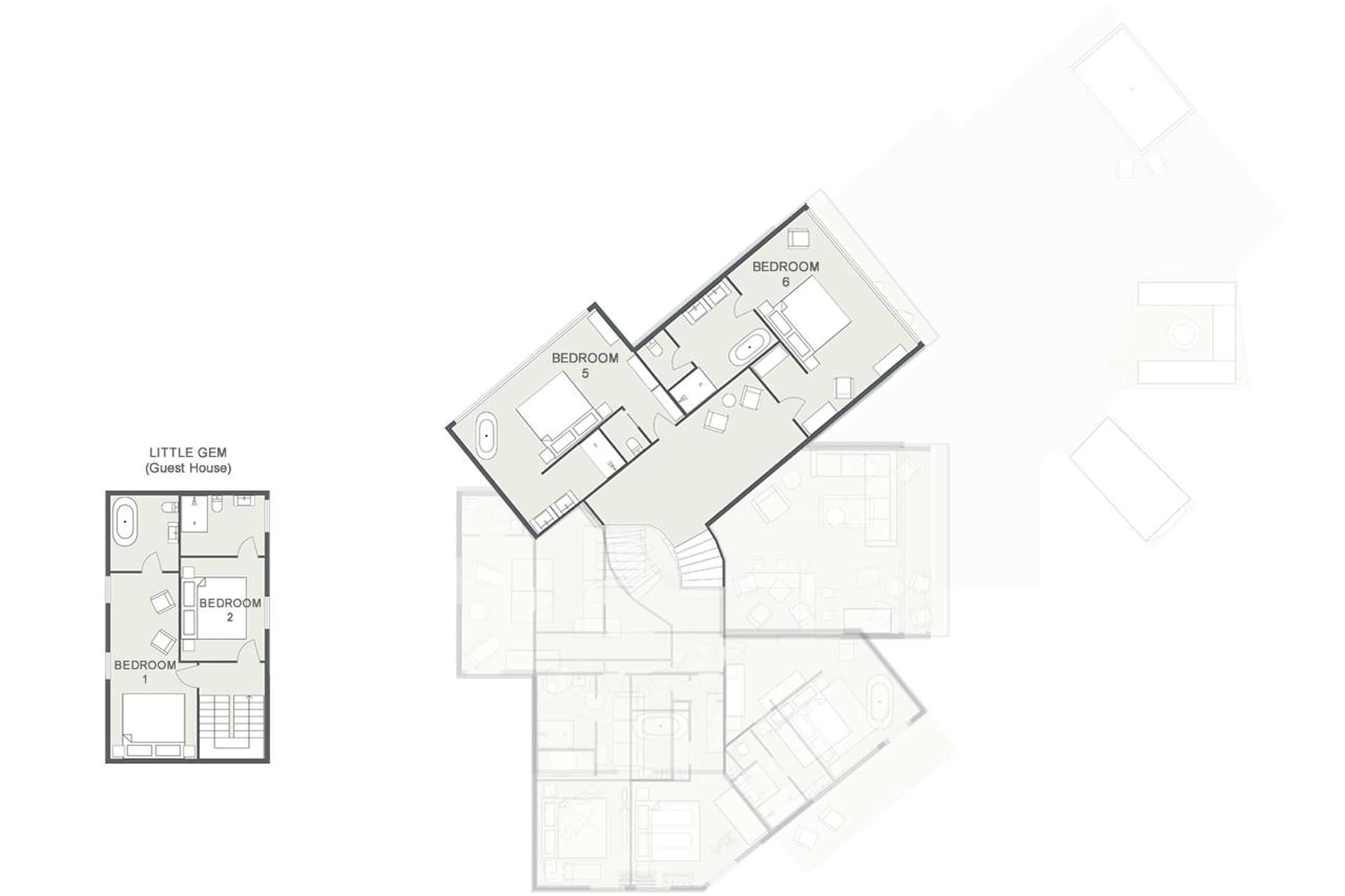 Level 1 floor plan of Chalet Sapphire Gem in Morzine