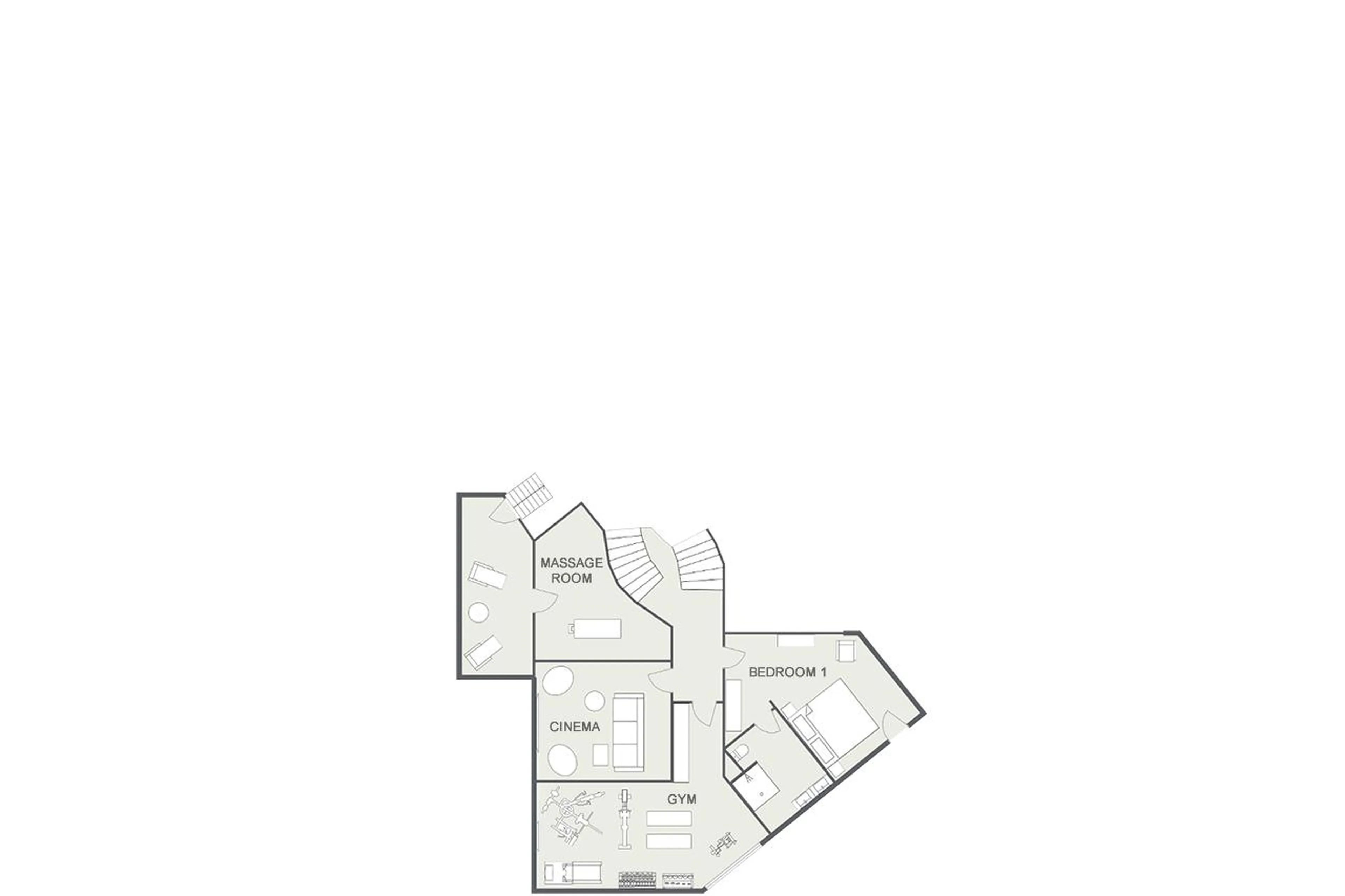 Level -4 floor plan of Chalet Sapphire Gem in Morzine