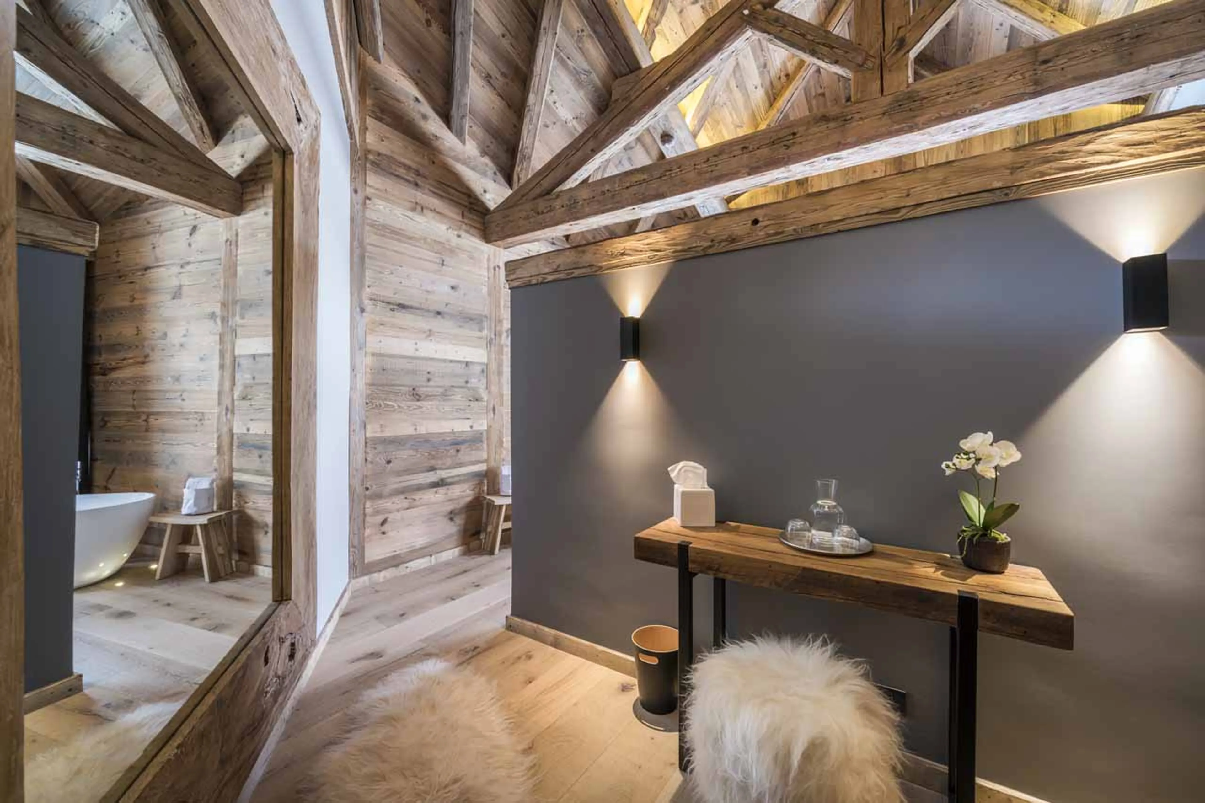 Dressing area at Chalet Sapphire in Morzine