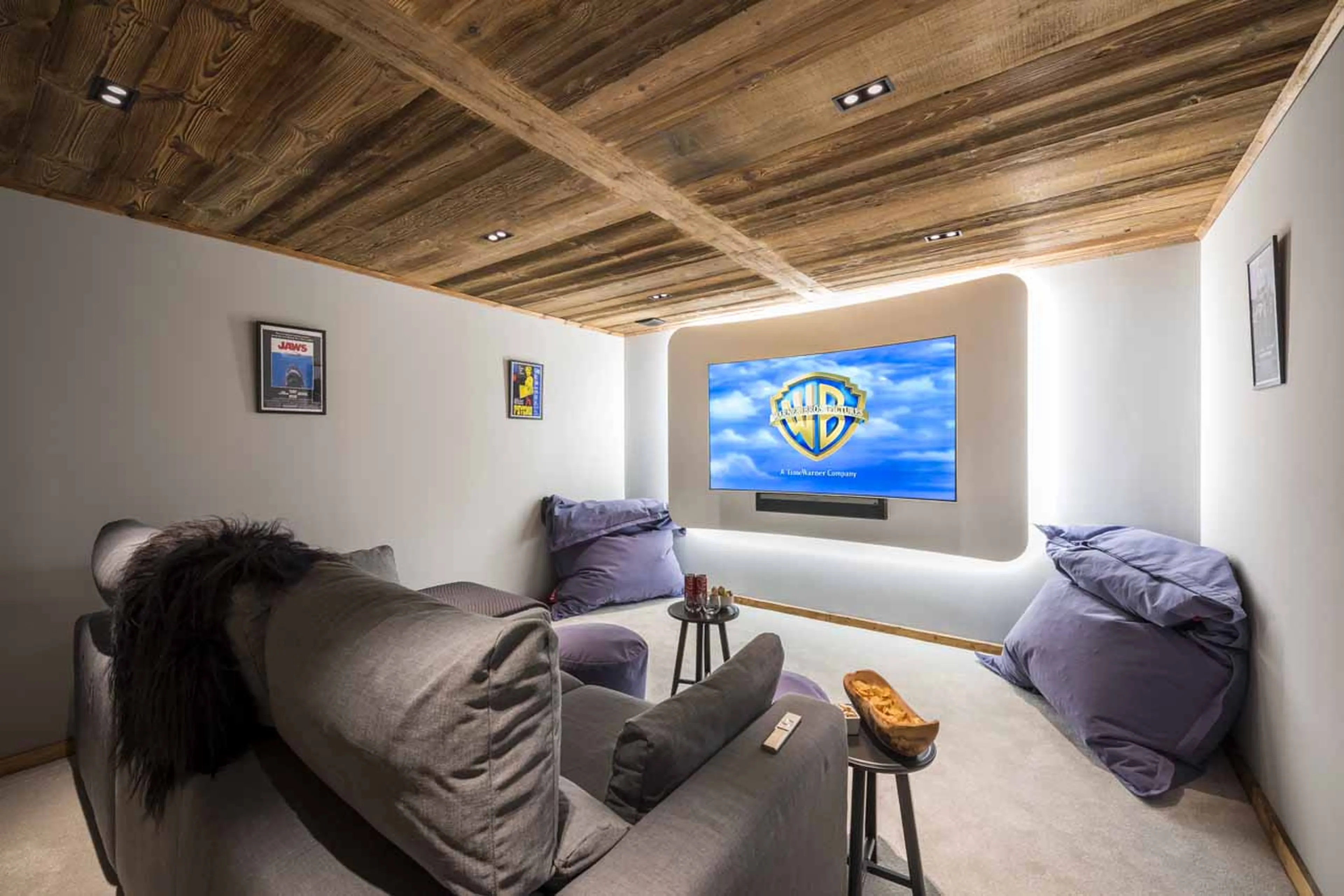 Cinema room at Chalet Sapphire in Morzine