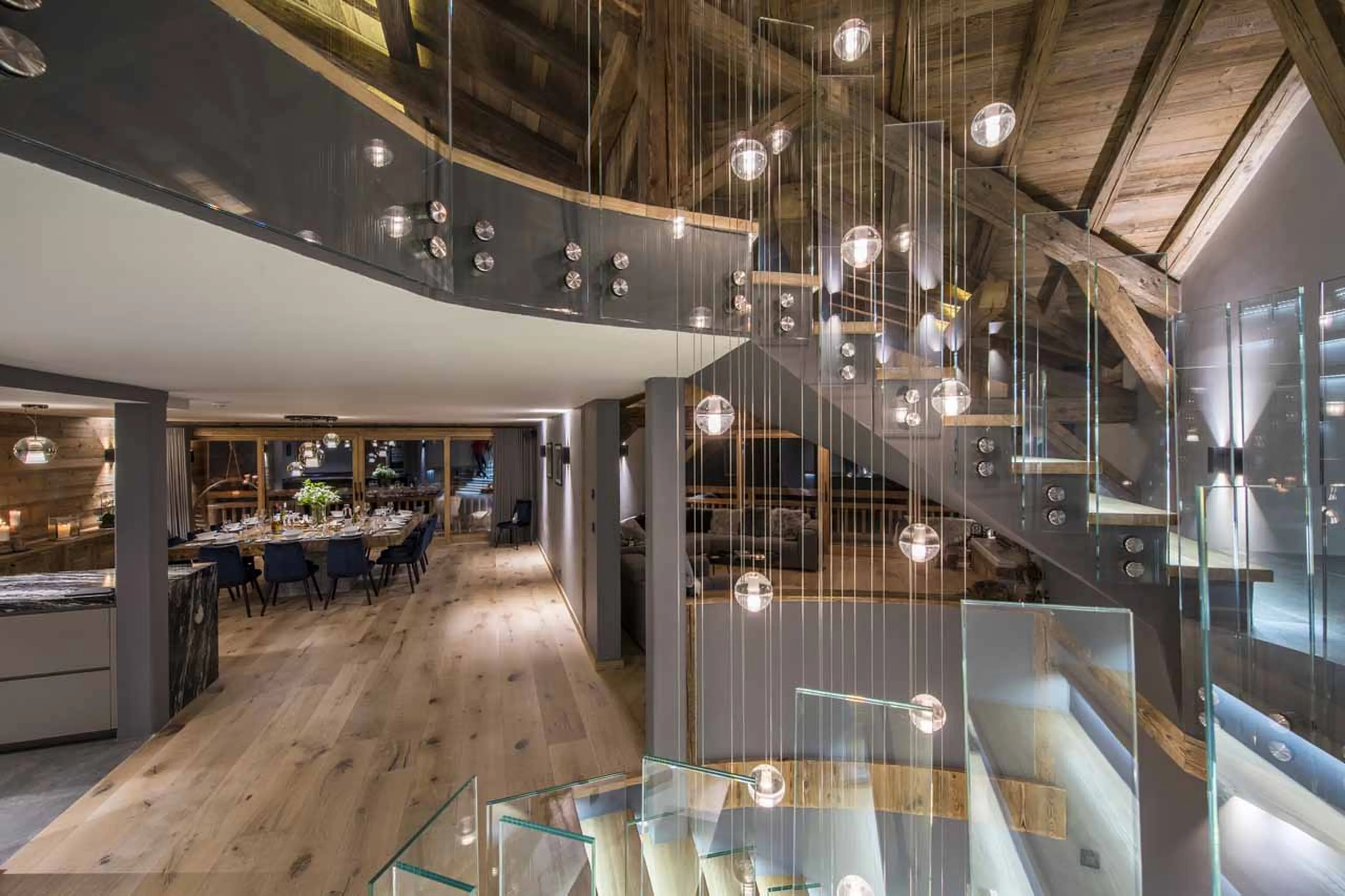 Staircase at the Sapphire Estate in Morzine