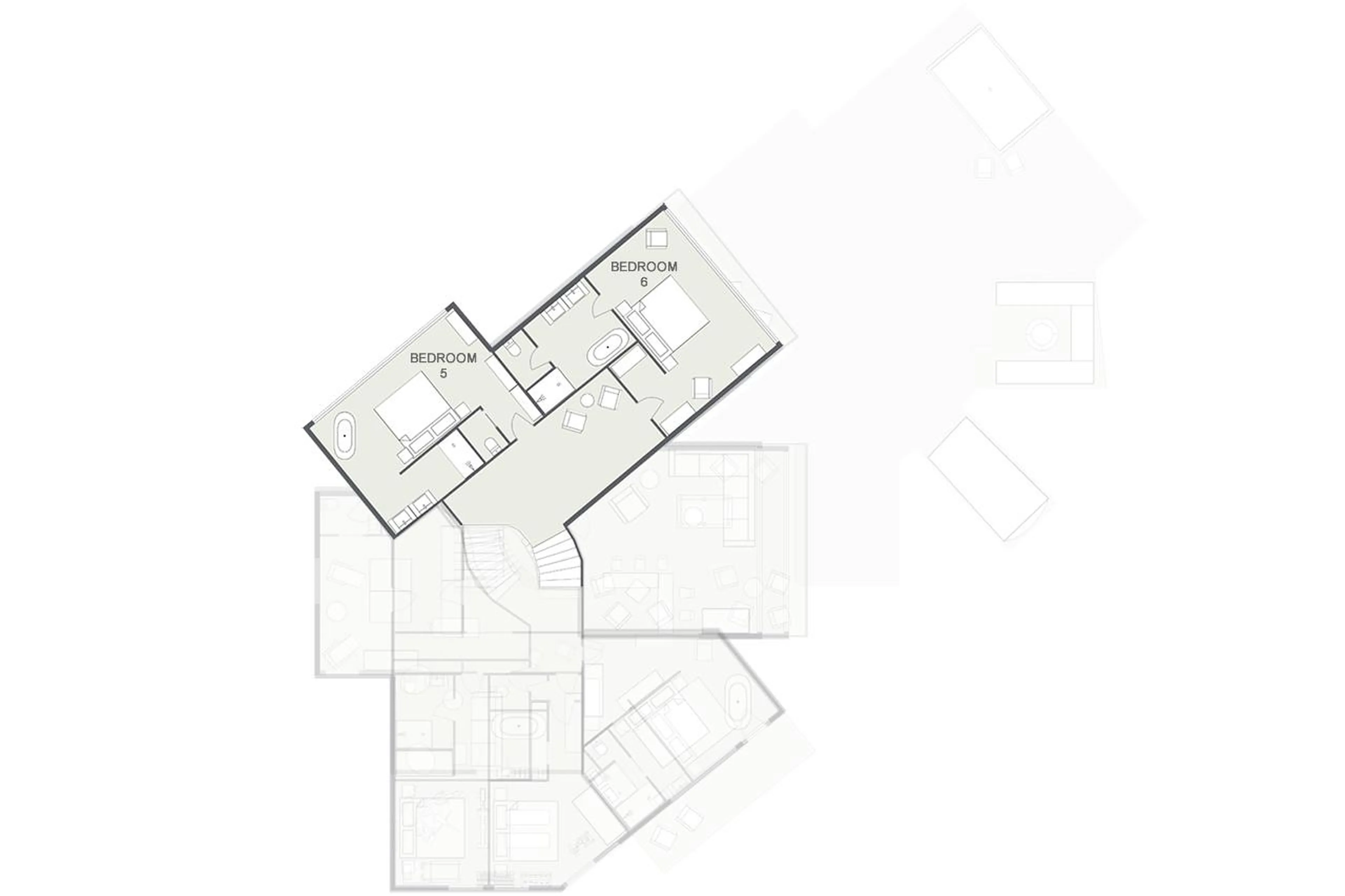 Level 1 floor plan of Chalet Sapphire in Morzine