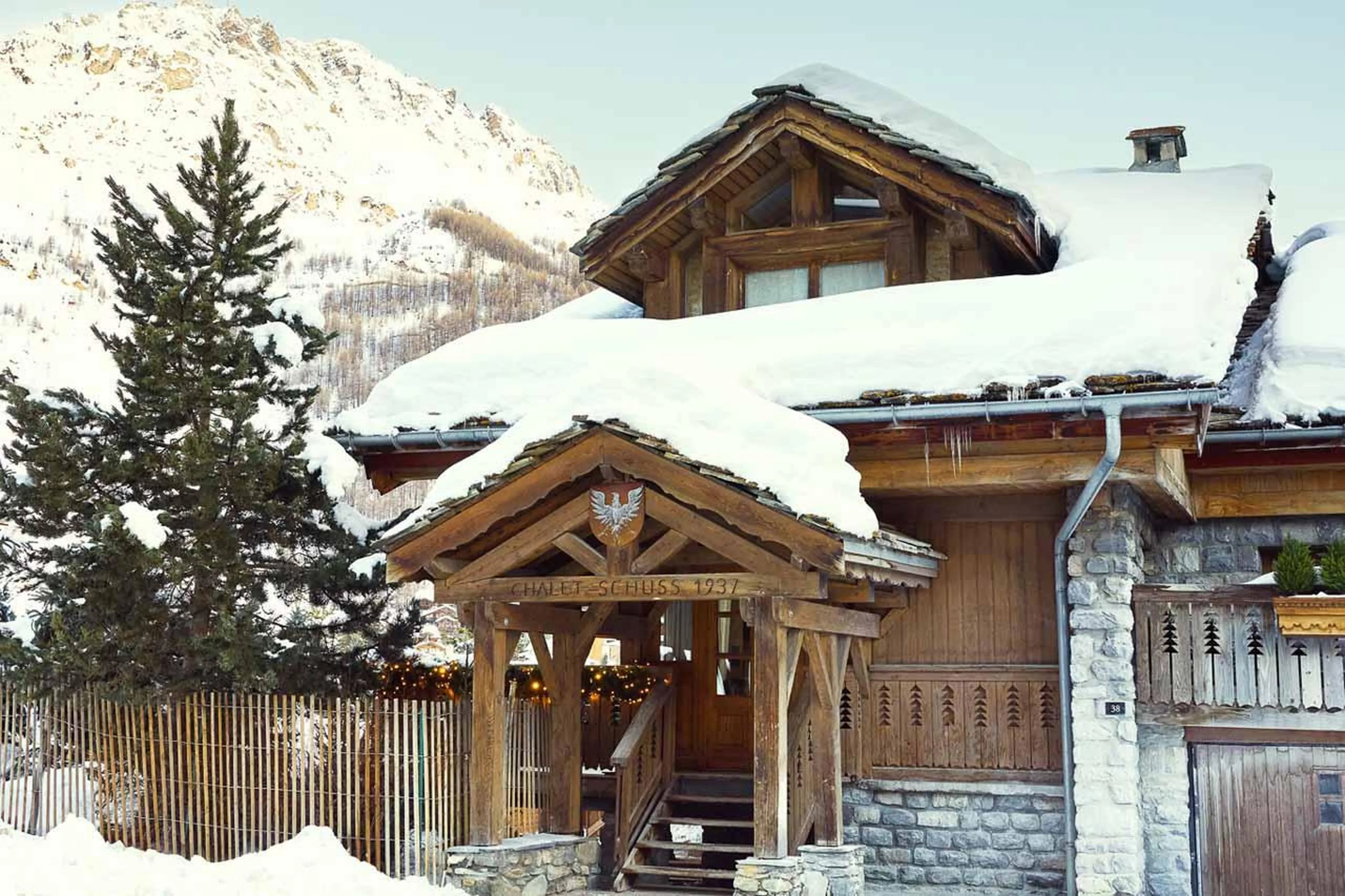 The entrance in Chalet Schuss, Val d'Isere